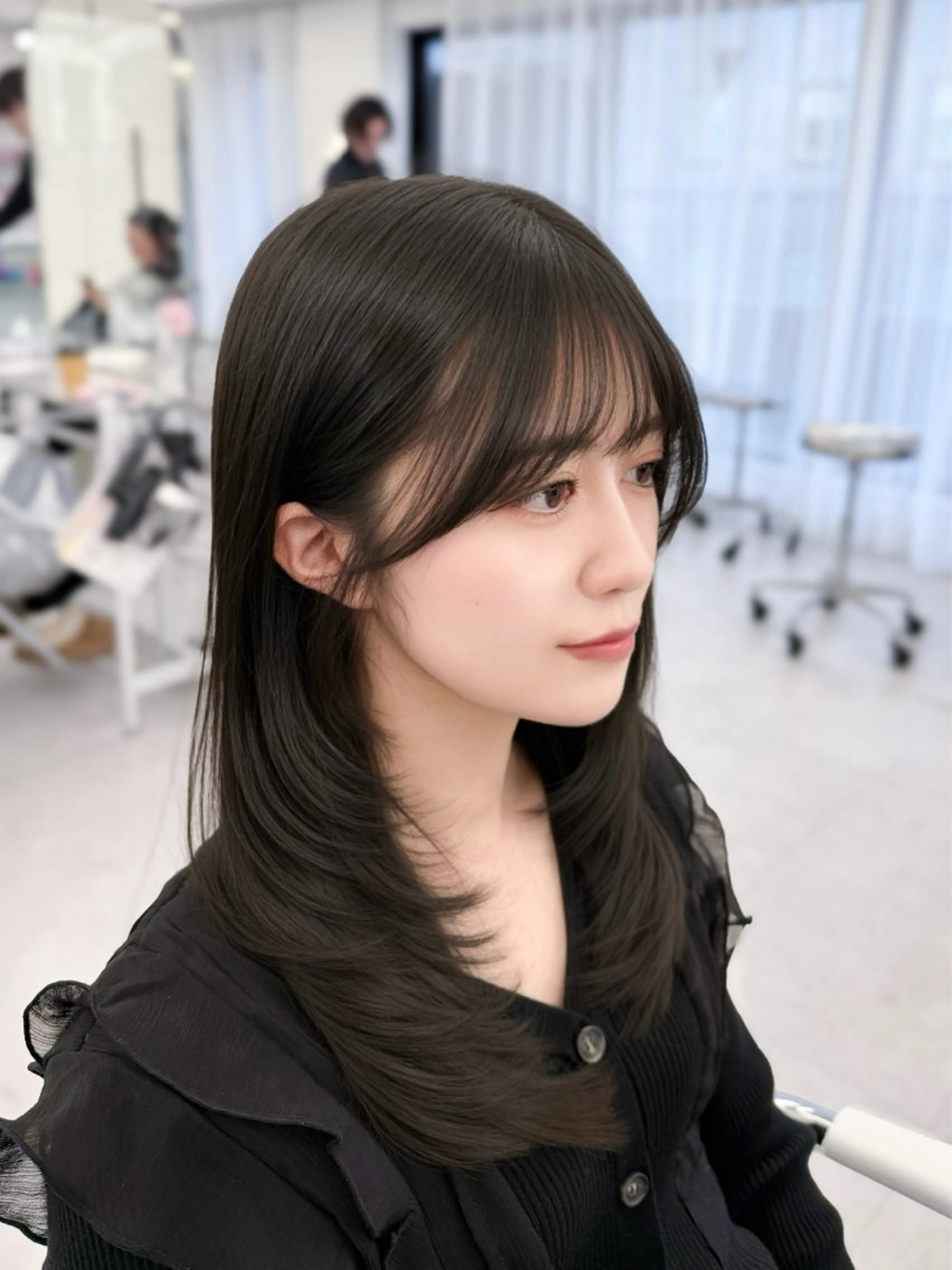 ロング カラー カット ヘアカラー トリートメント 韓国ガーリーヘア🎀 Sayaka🤍のヘアスタイル