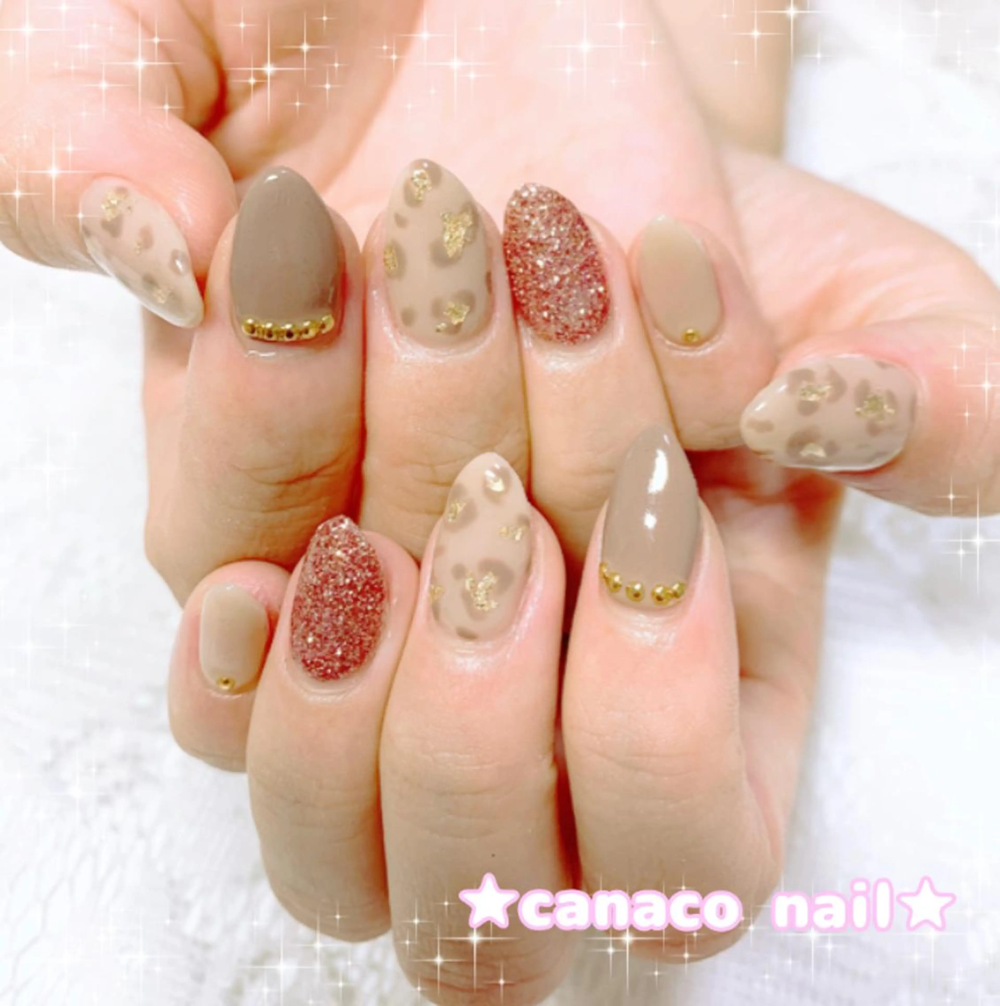 ネイル アニマル柄 ニュアンスネイル オフィスネイル ハンドネイル ハンドケア Felice所属・ベテランネイル cnc  nailのネイルデザイン