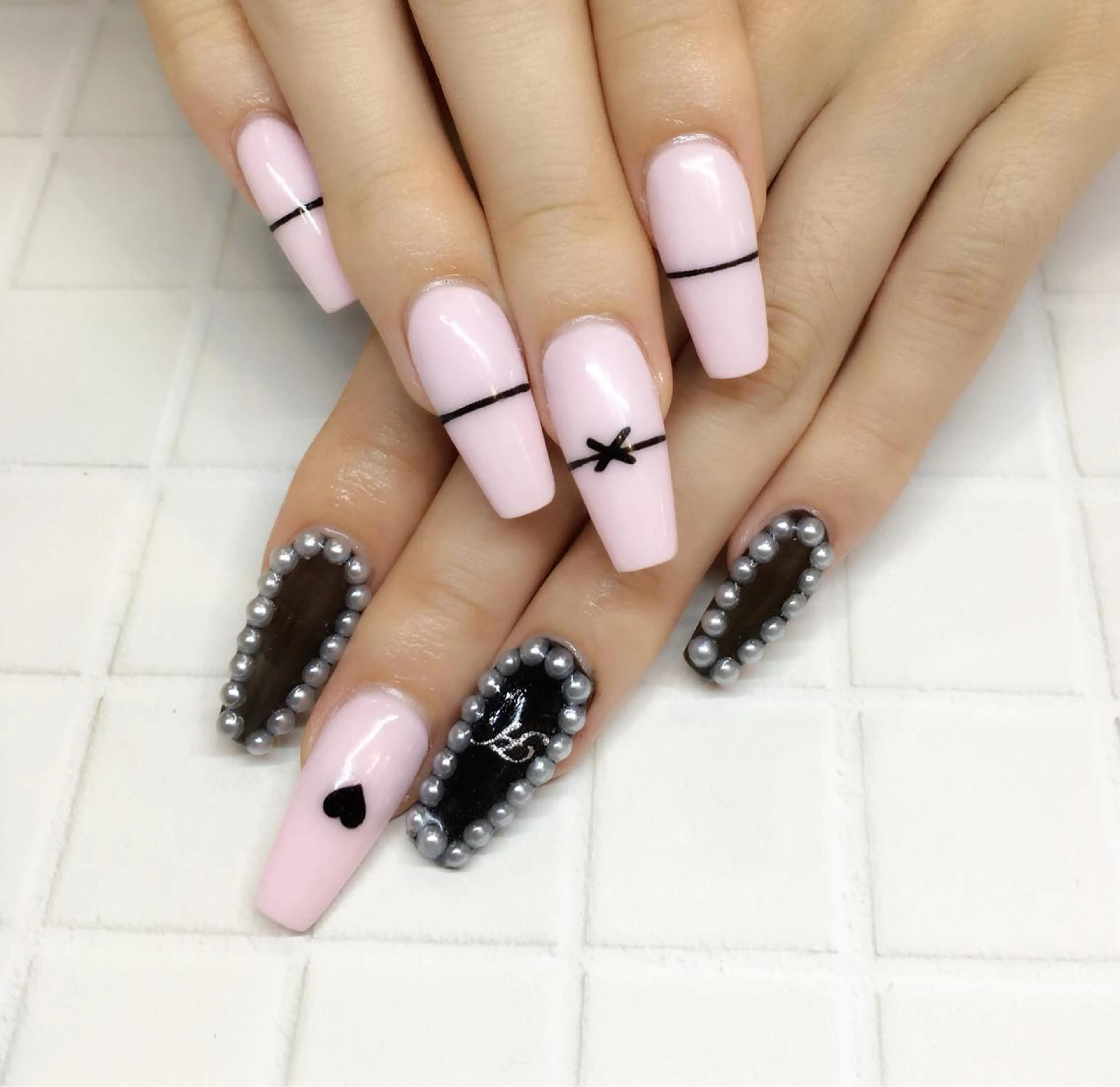 ネイル 持ち込み スカルプネイル ハンドネイル nail salon Soeurのネイルデザイン