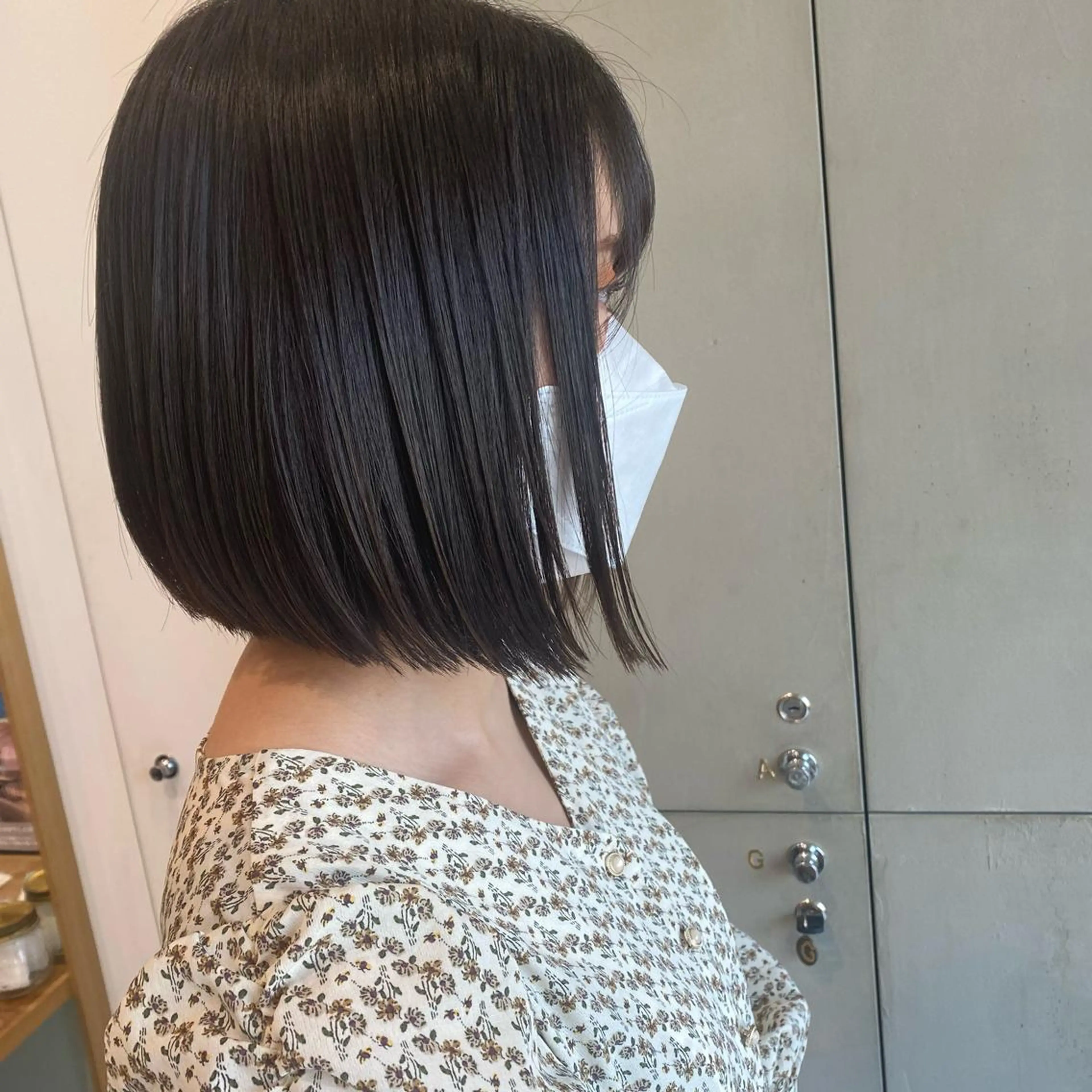 ショート 切りっぱなしボブ ボブ ｱｵﾇﾏﾐﾕ☁️ /ボブ/ハイトーン/のヘアスタイル