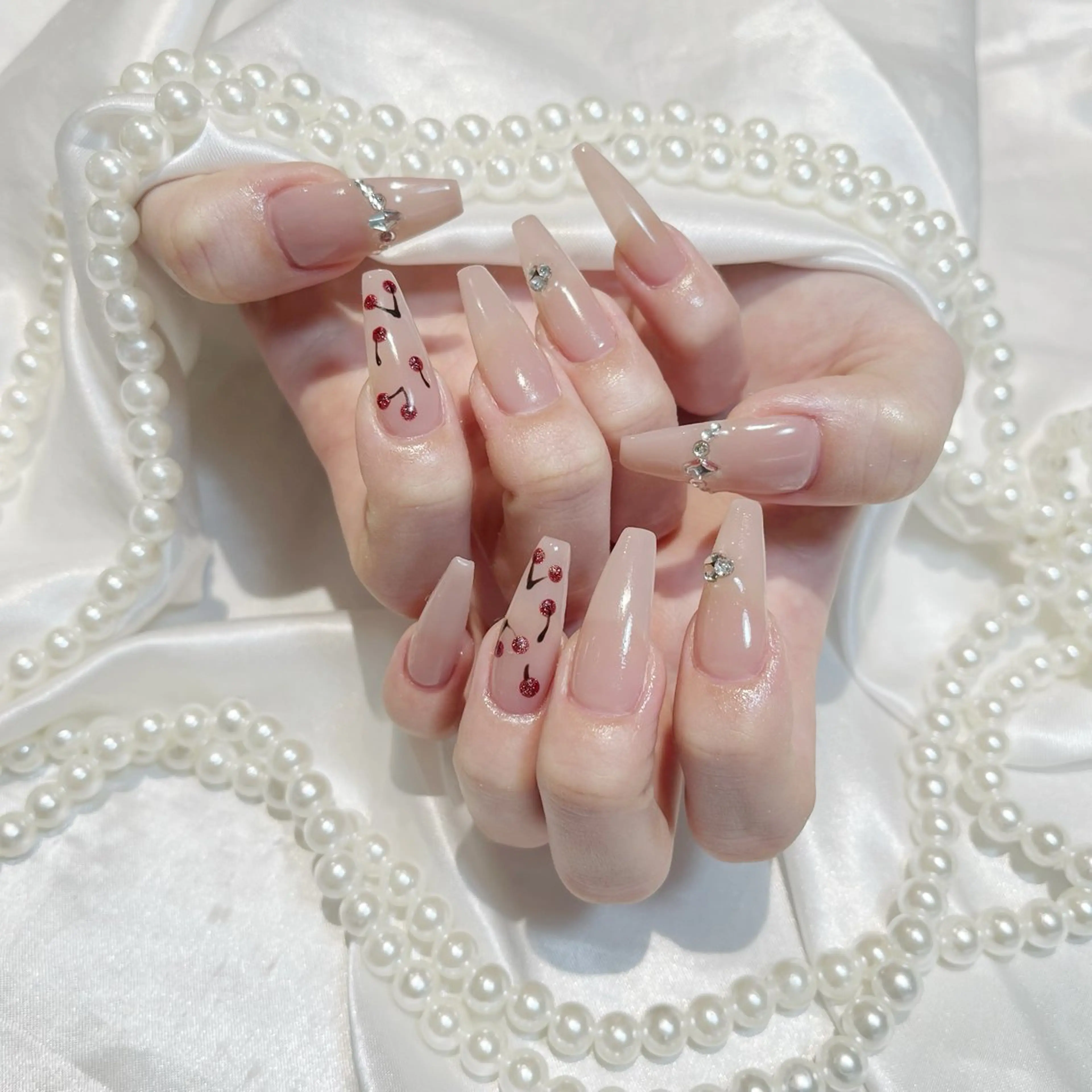 🉐期間限定🉐オフなし⭐️チップ長さだし持ち込みデザイン90分+パーツつけ放題の写真