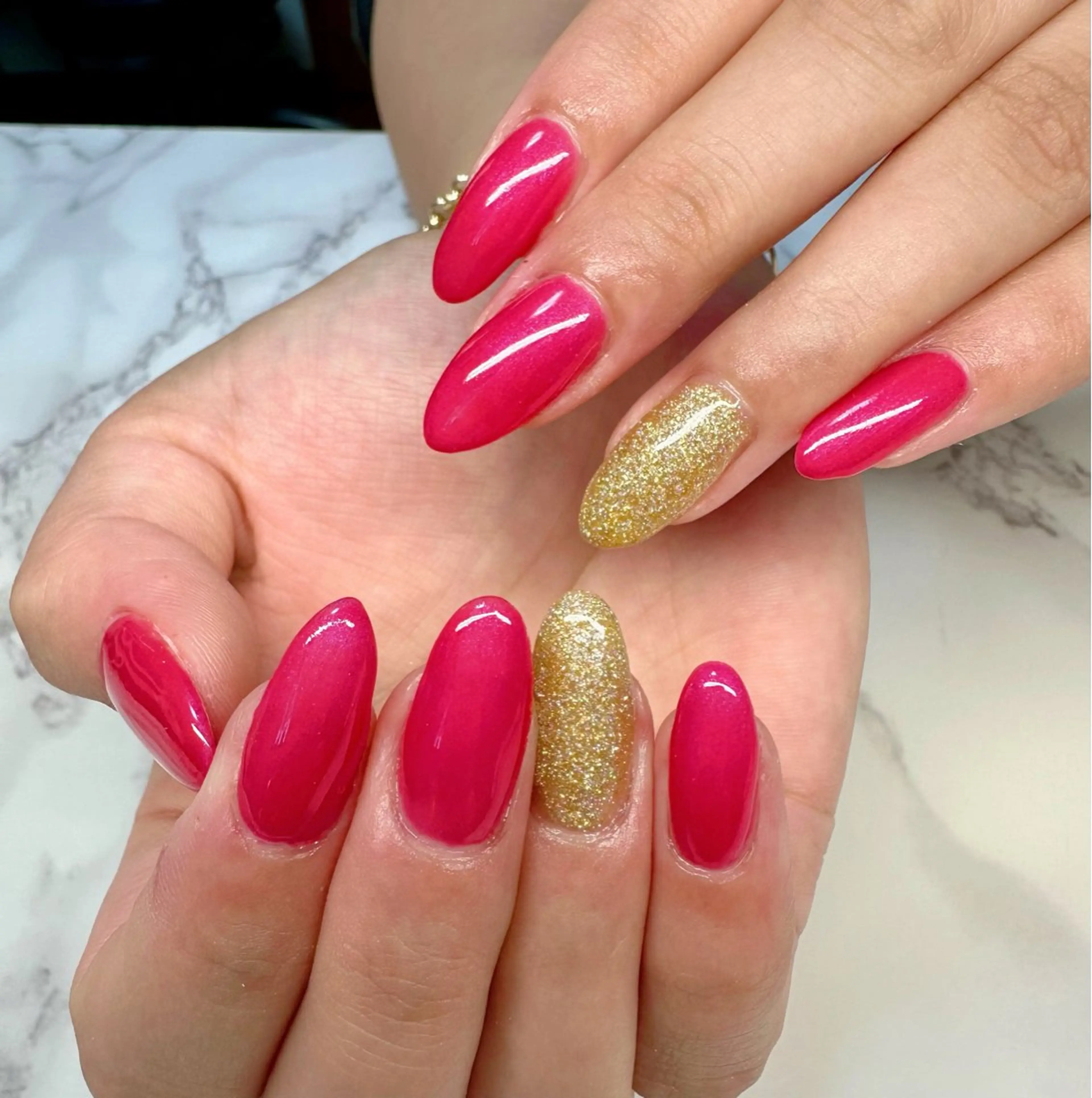 ネイル キラキラネイル ラメ(グリッター) マグネットネイル ミラーネイル ニュアンスネイル M.N_ nailのネイルデザイン