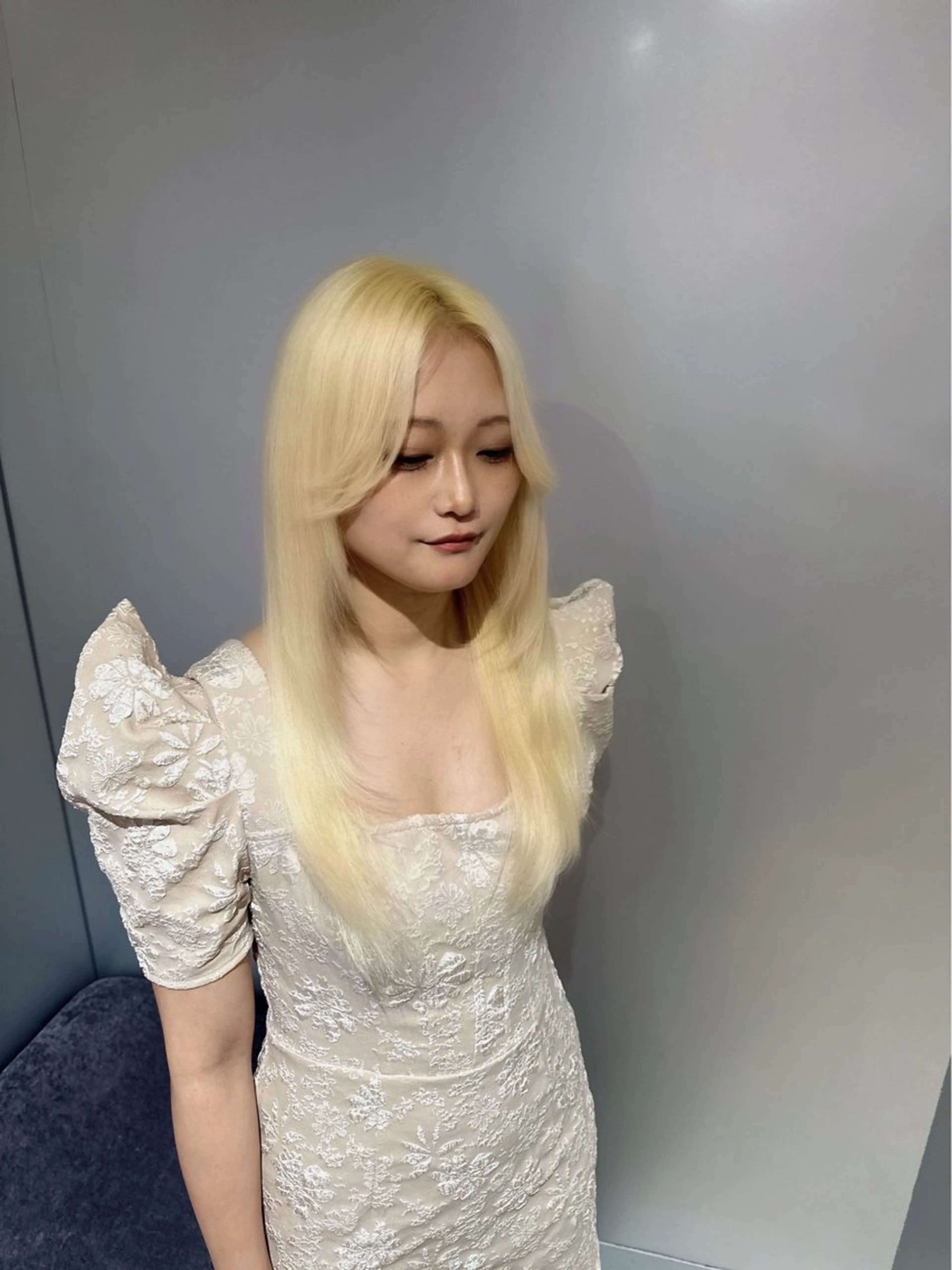 ロング カラー ヘアアレンジ エクステ 💎韓国レイヤー ×エクステゆうま💎のヘアスタイル