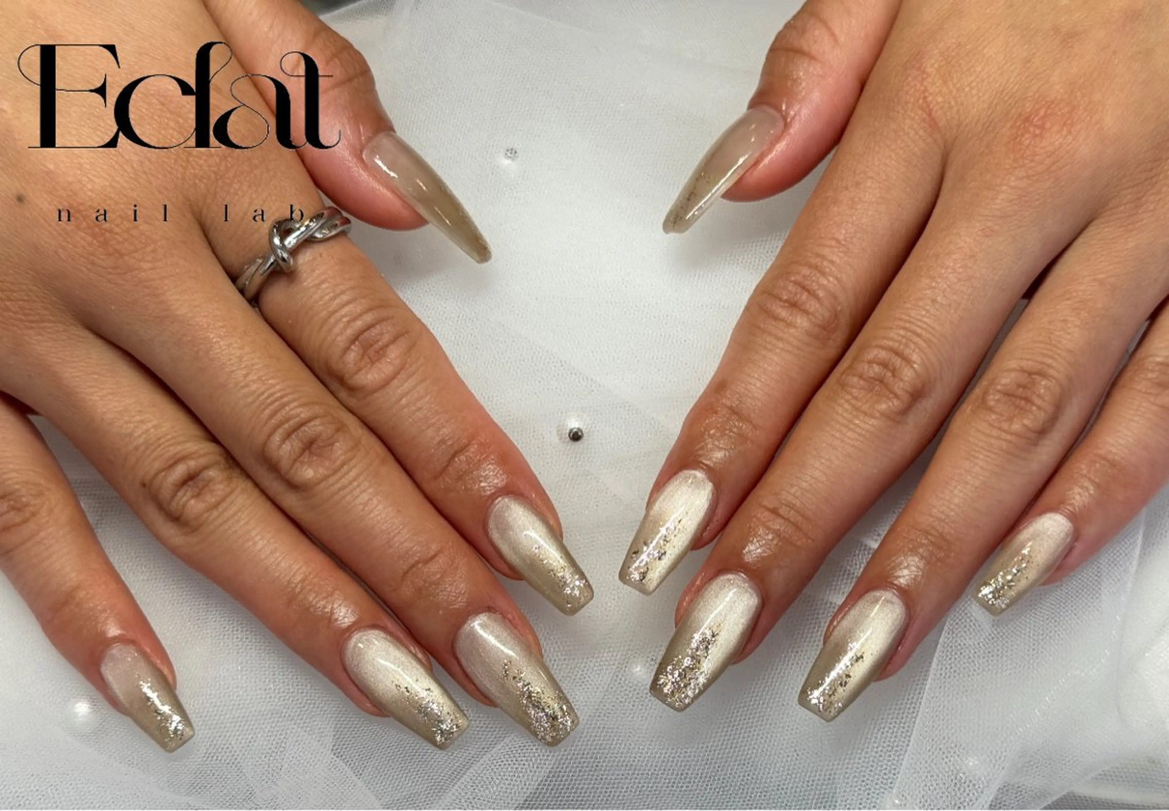 セミロング ハンドネイル ネイルラボEclat RINAのネイルデザイン