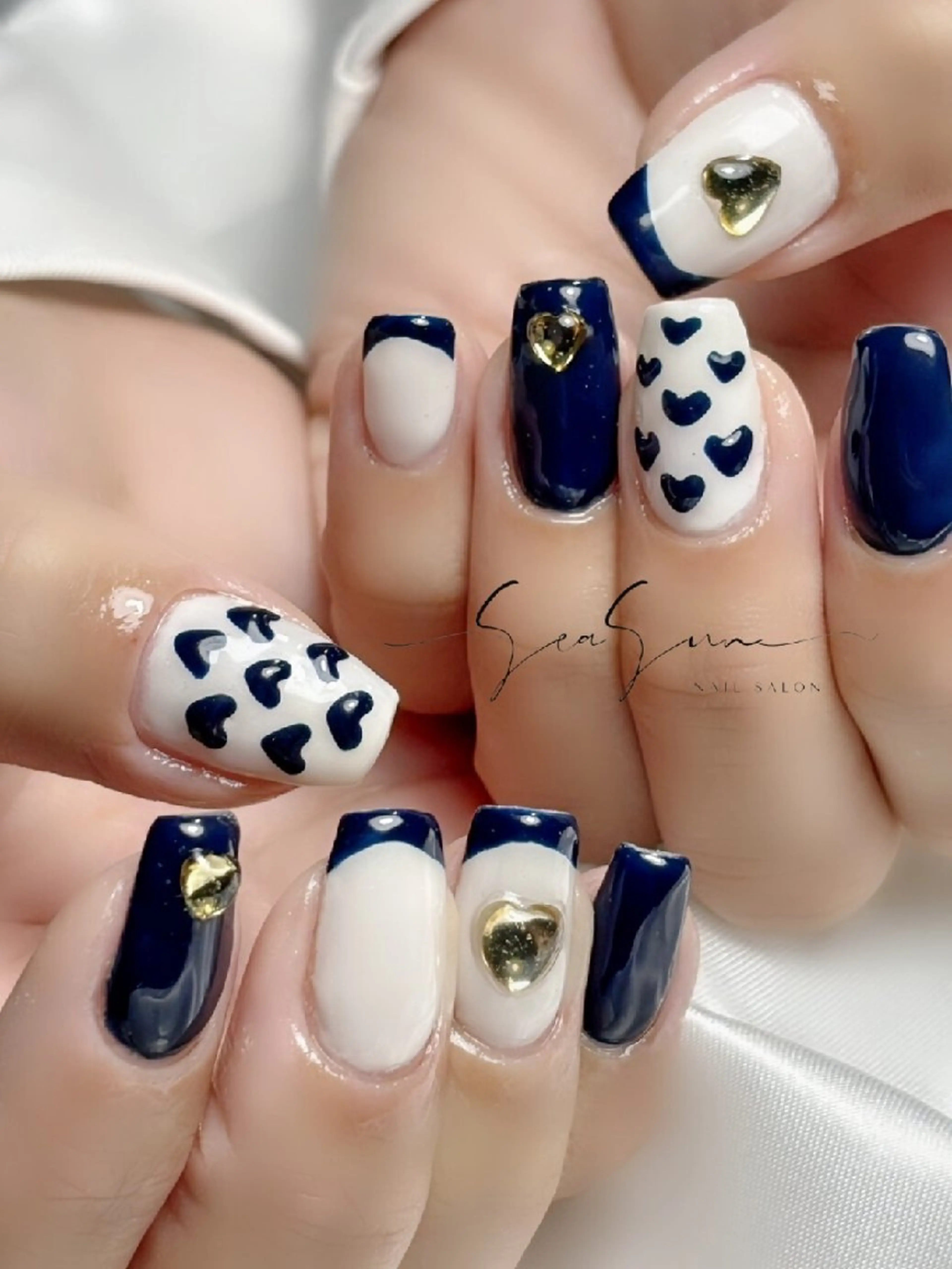 ネイル ハート ハンドネイル 白馬ネイルサロン （しーさん）のネイルデザイン