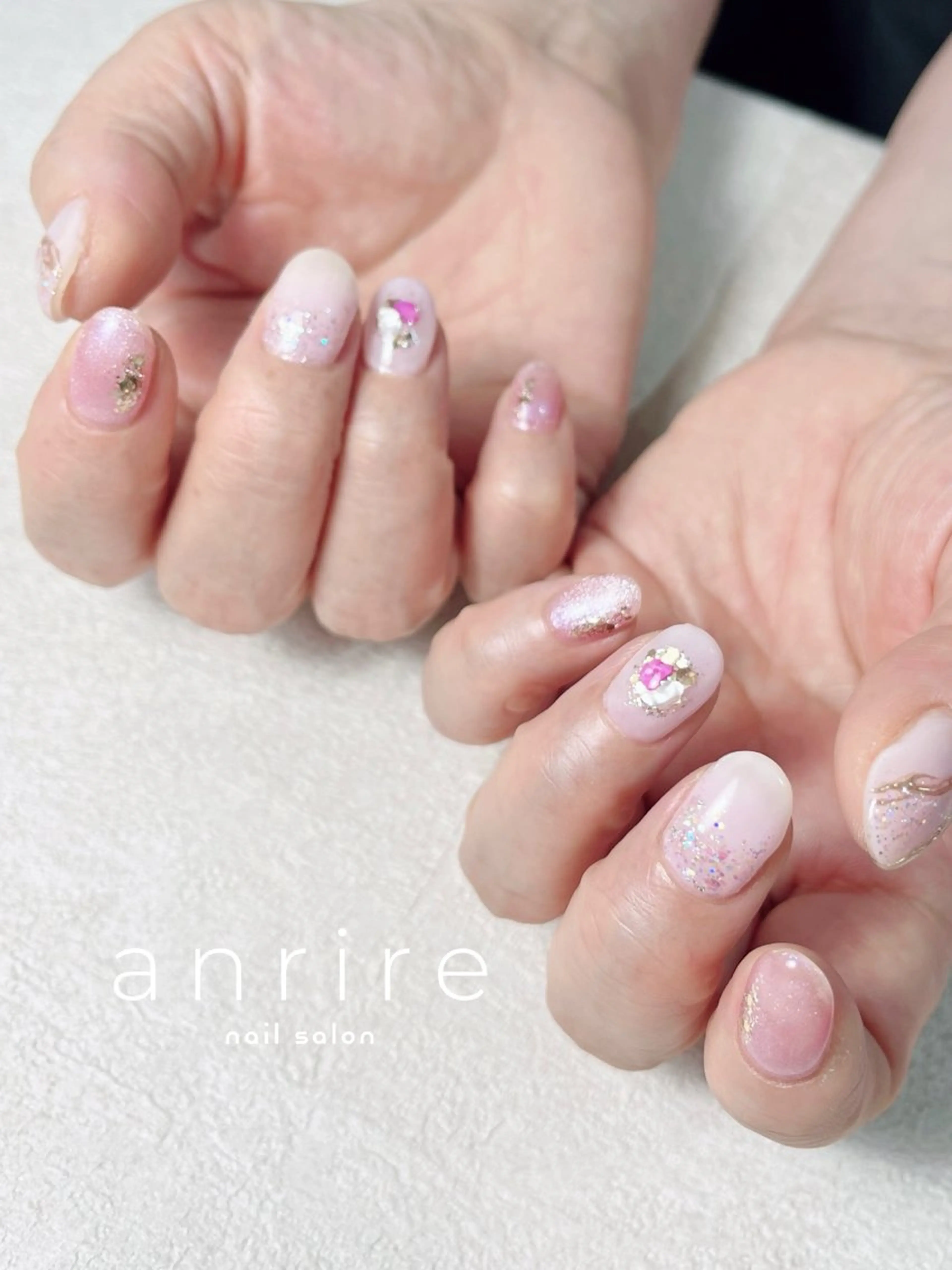 ネイル ジェルネイル グラデーション キラキラネイル ラメ(グリッター) マグネットネイル ハンドネイル nail salon anrire〜アンリール〜所属・nailsalon anrireのネイルデザイン
