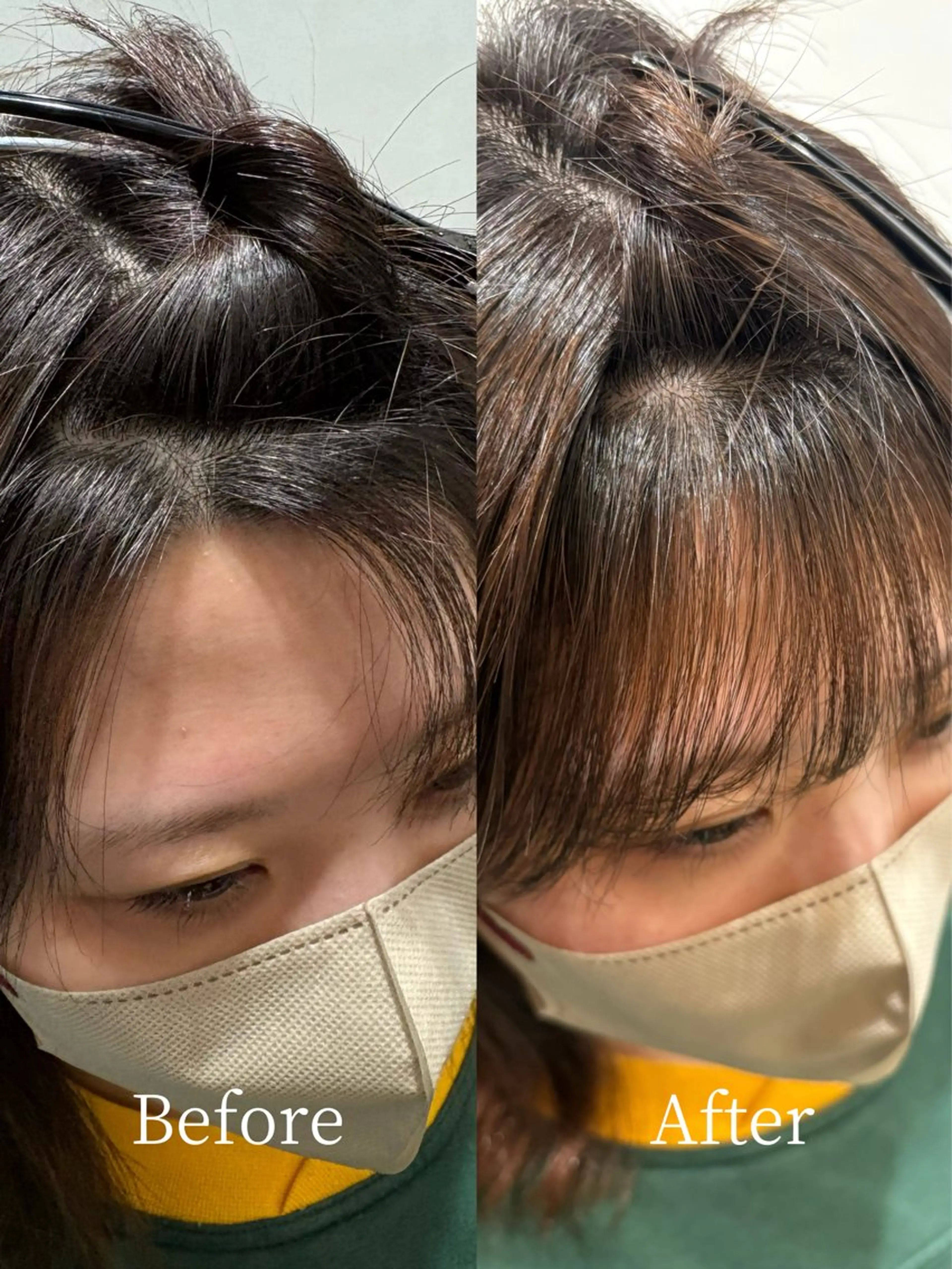 クロスパーマ＋顔まわりカットの写真