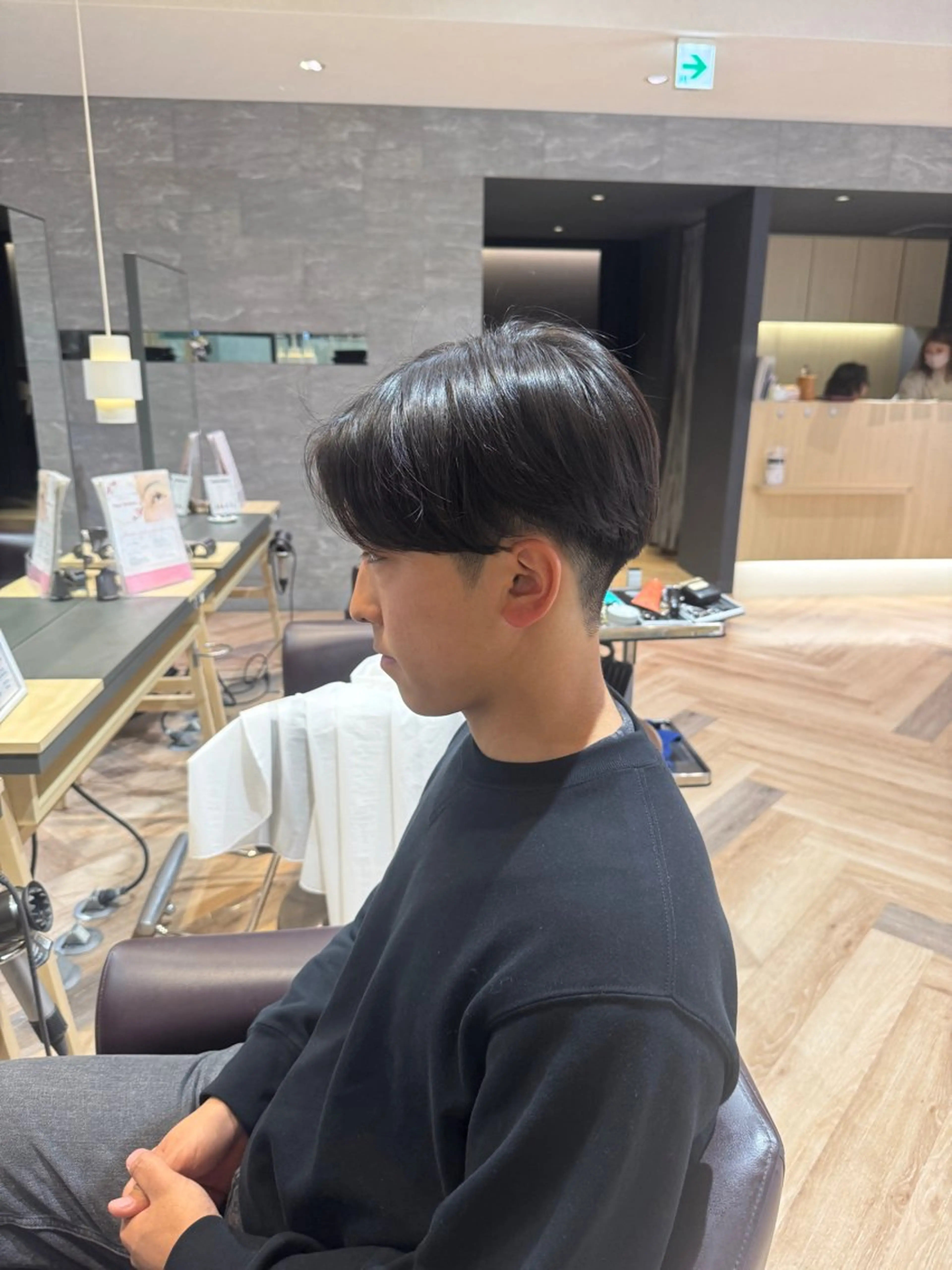 ショート パーマ メンズ メンズパーマ ニュアンスパーマ メンズ特化/ センターパート/八谷のヘアスタイル