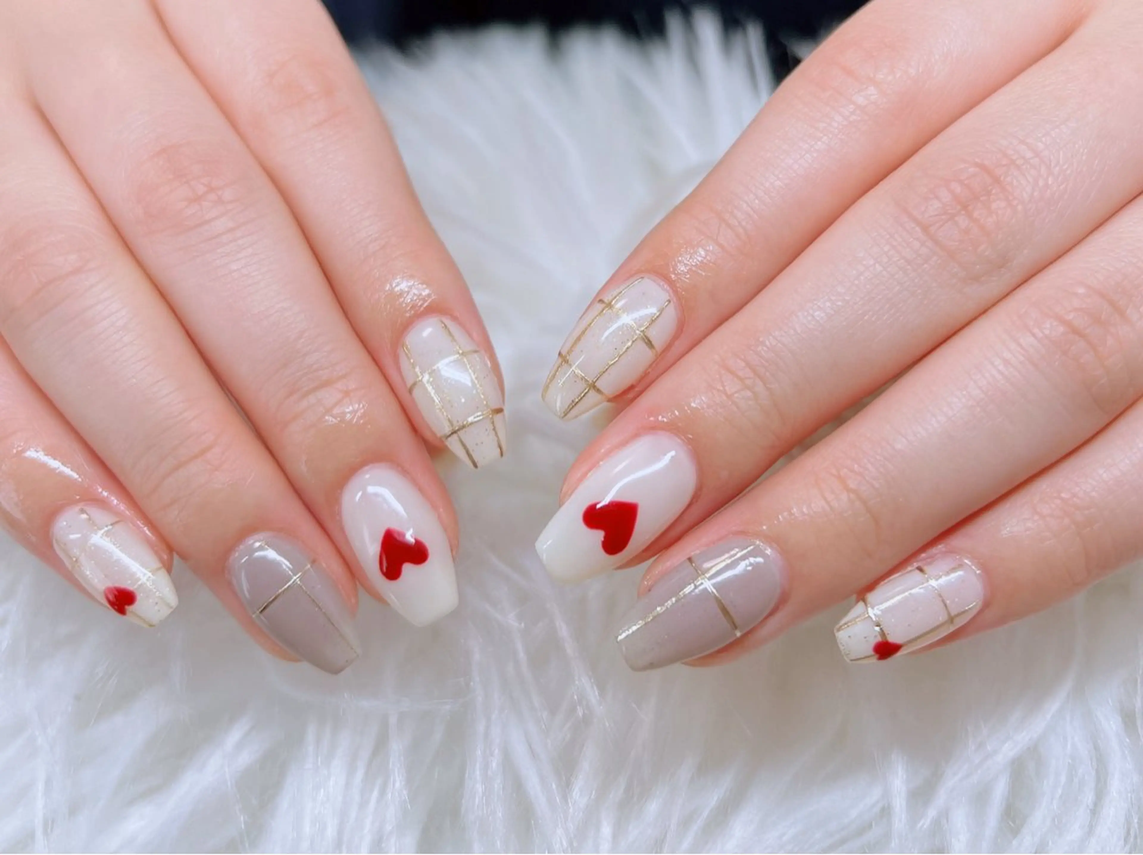 ネイル ハート 持ち込み ハンドネイル Lee _nailのネイルデザイン