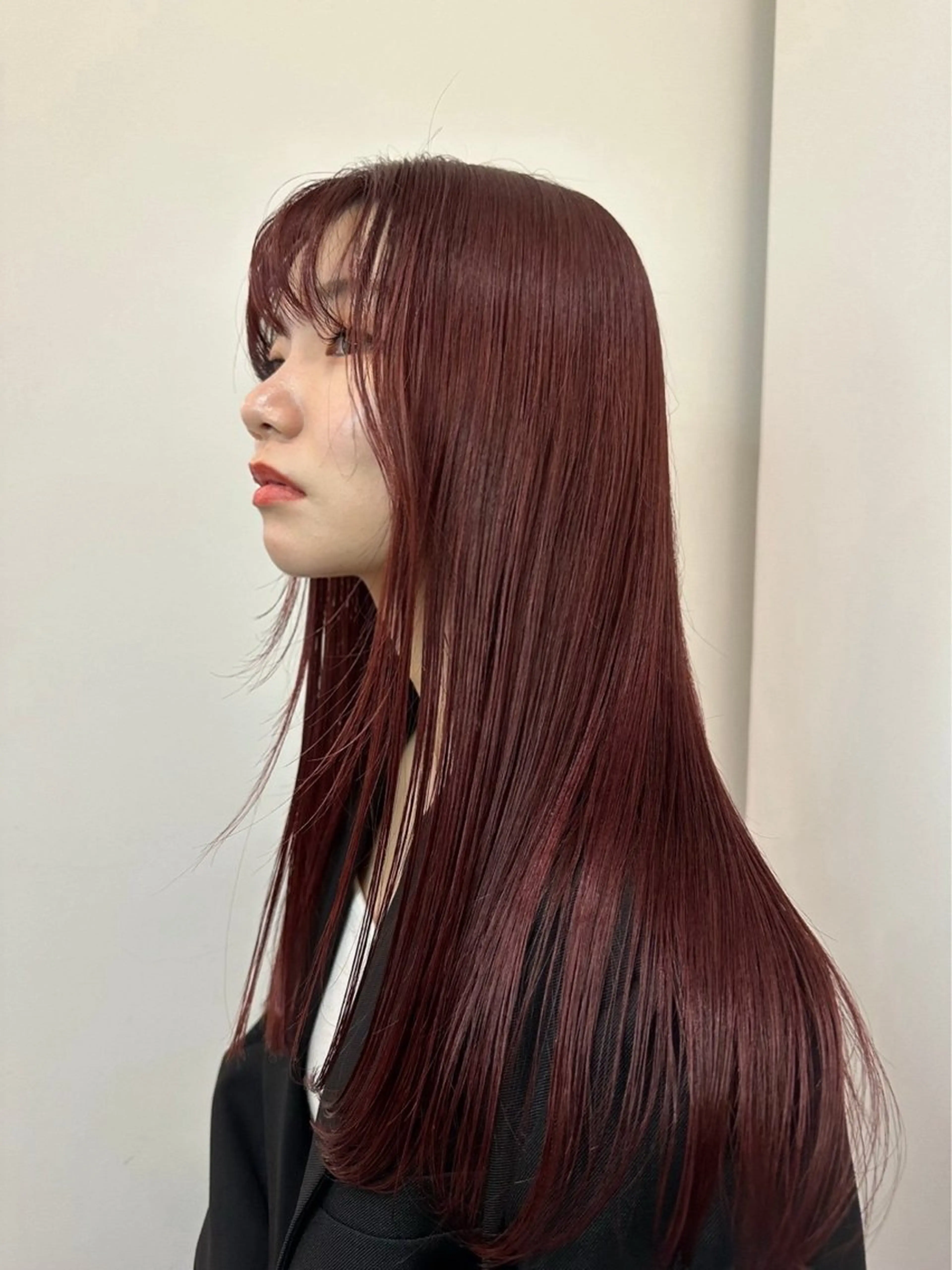 ロング カラー ブリーチ ブリーチなしカラー レッドカラー エスポワール所属・YUSHI HORIUCHIのヘアスタイル
