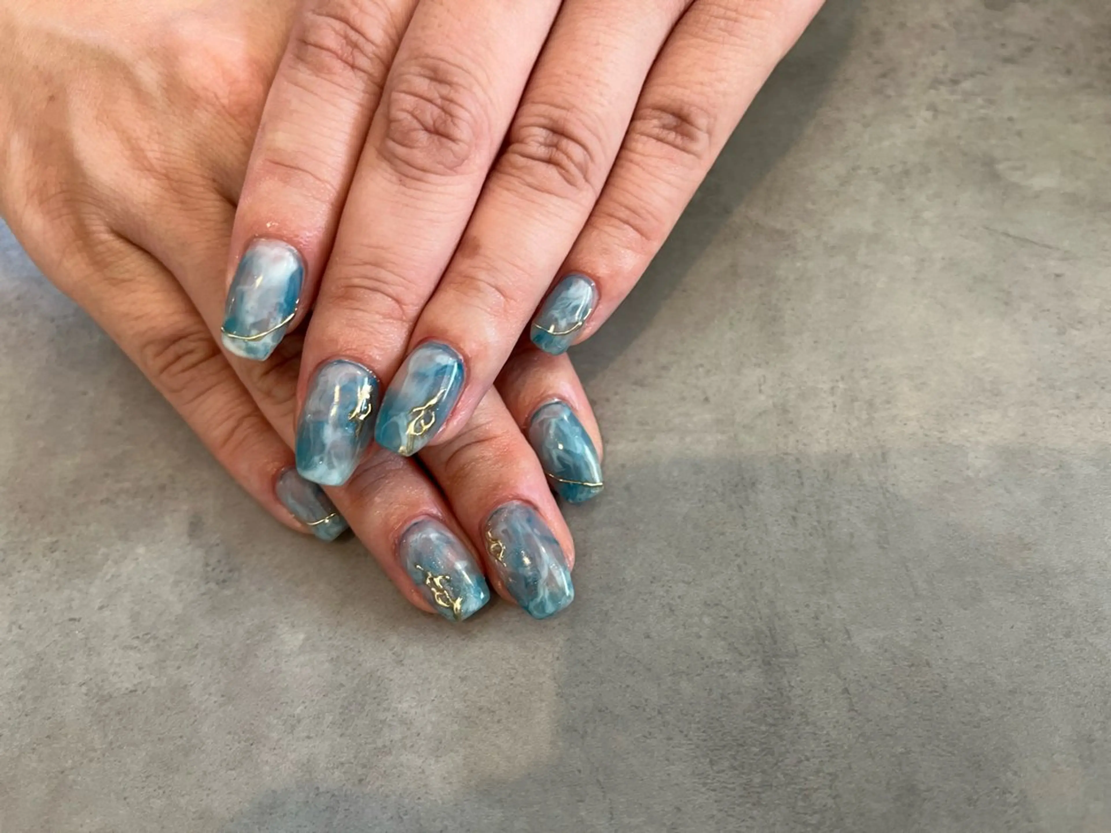 ネイル アートネイル ミラーネイル 持ち込み ニュアンスネイル ハンドネイル Kimura Yukoのネイルデザイン