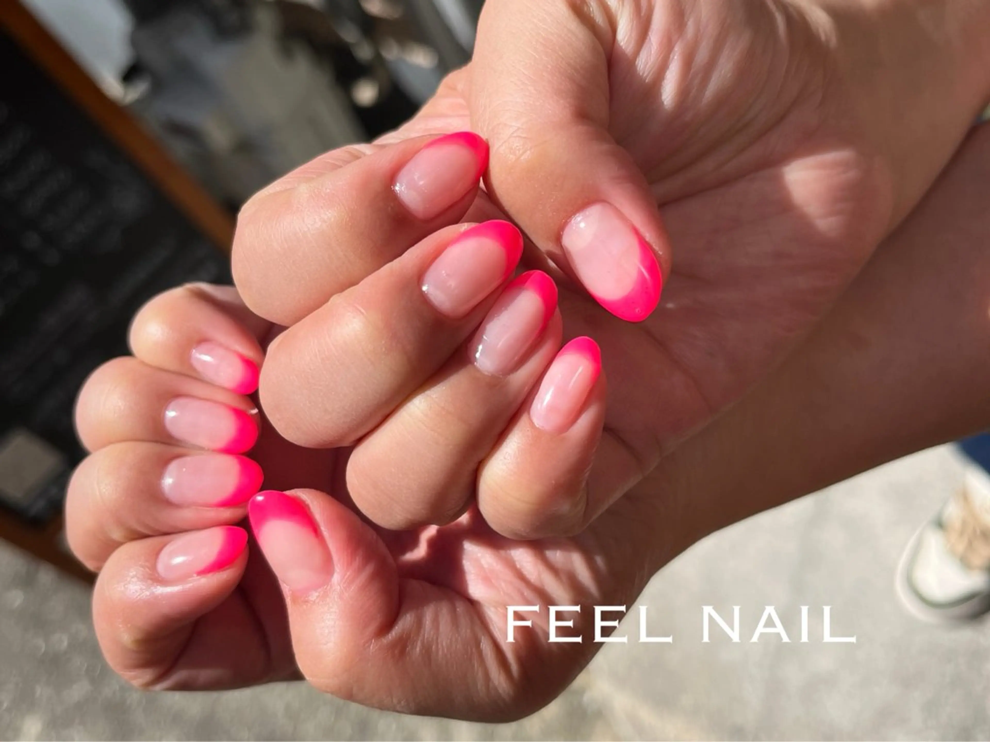 ネイル フレンチネイル 秋好 悠のネイルデザイン