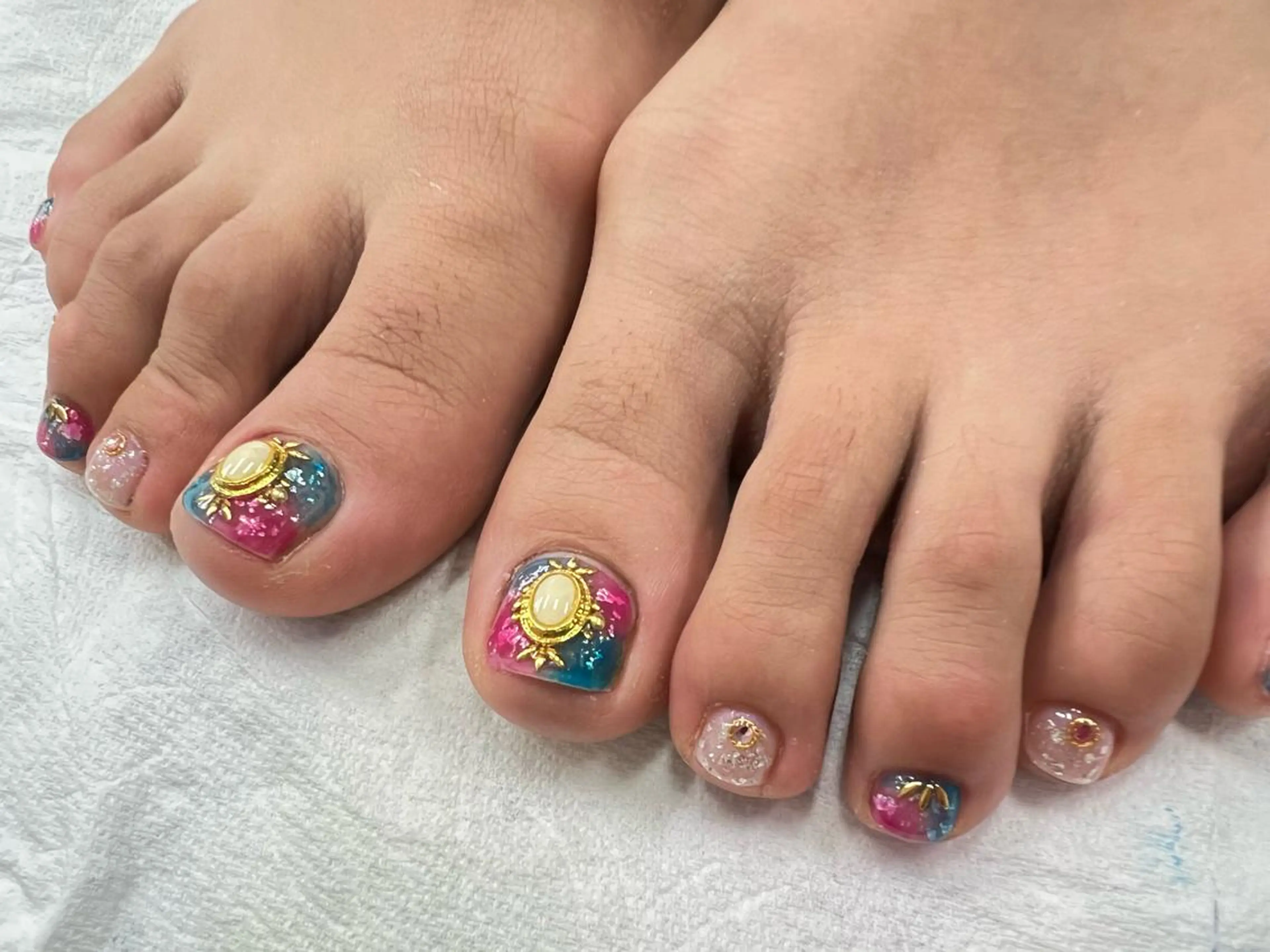 ネイル フットネイル 大理石ネイル(マーブル) ユリシスネイル 担当近藤のネイルデザイン