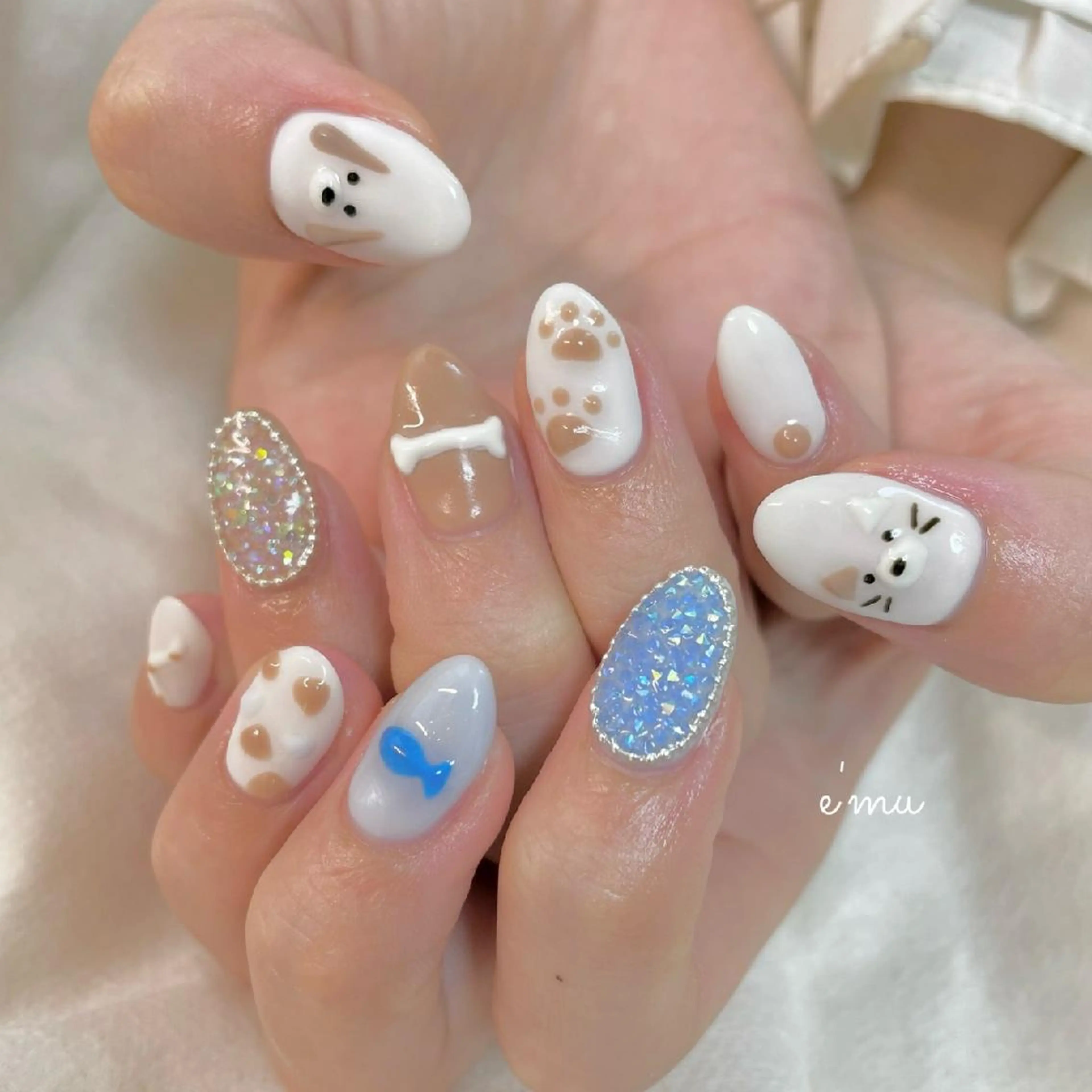 ネイル アニマル柄 アートネイル nail salon e'mu💐のネイルデザイン