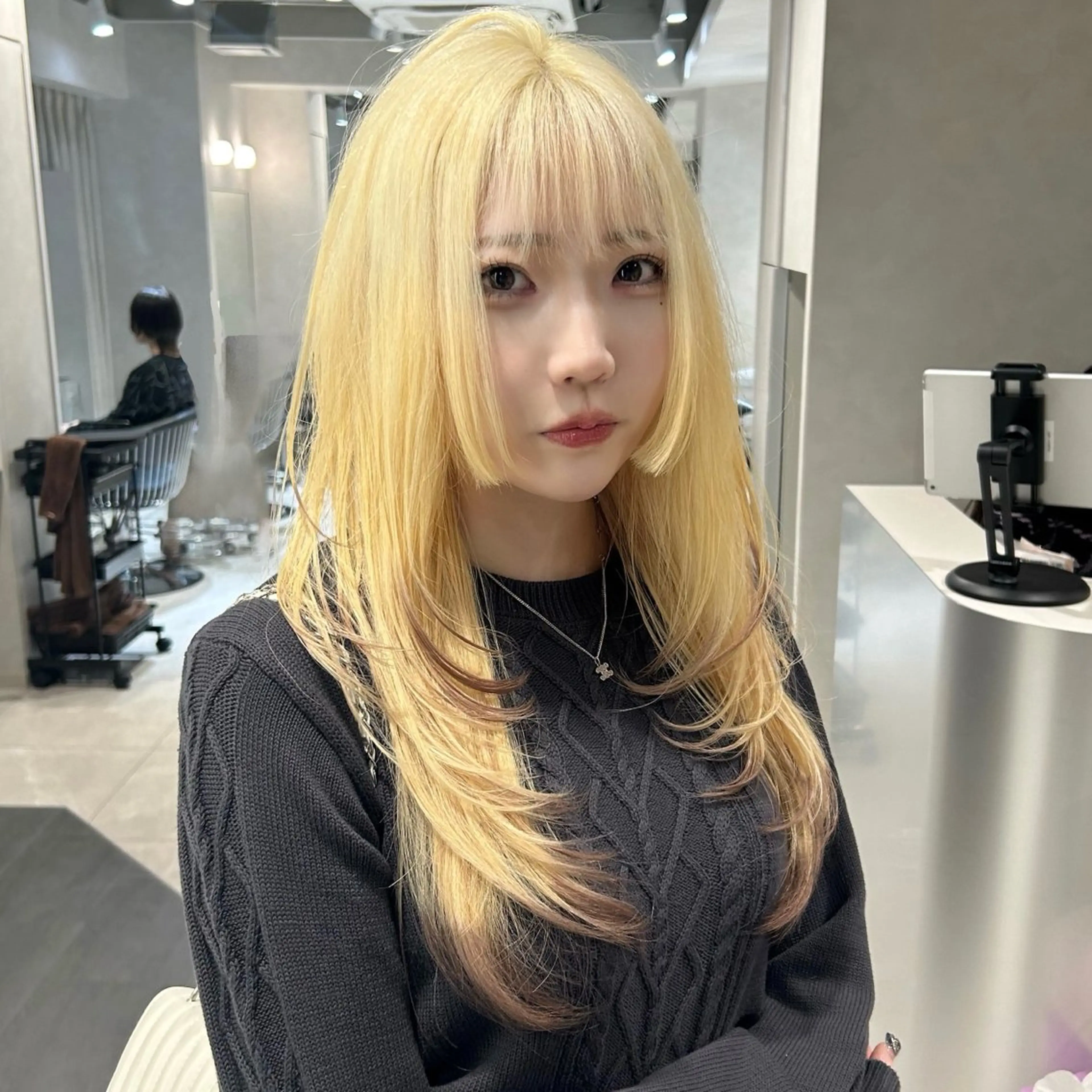 ロング カラー ヘアカラー トリートメント ツヤハイトーン/ レイヤー💫mayuのヘアスタイル