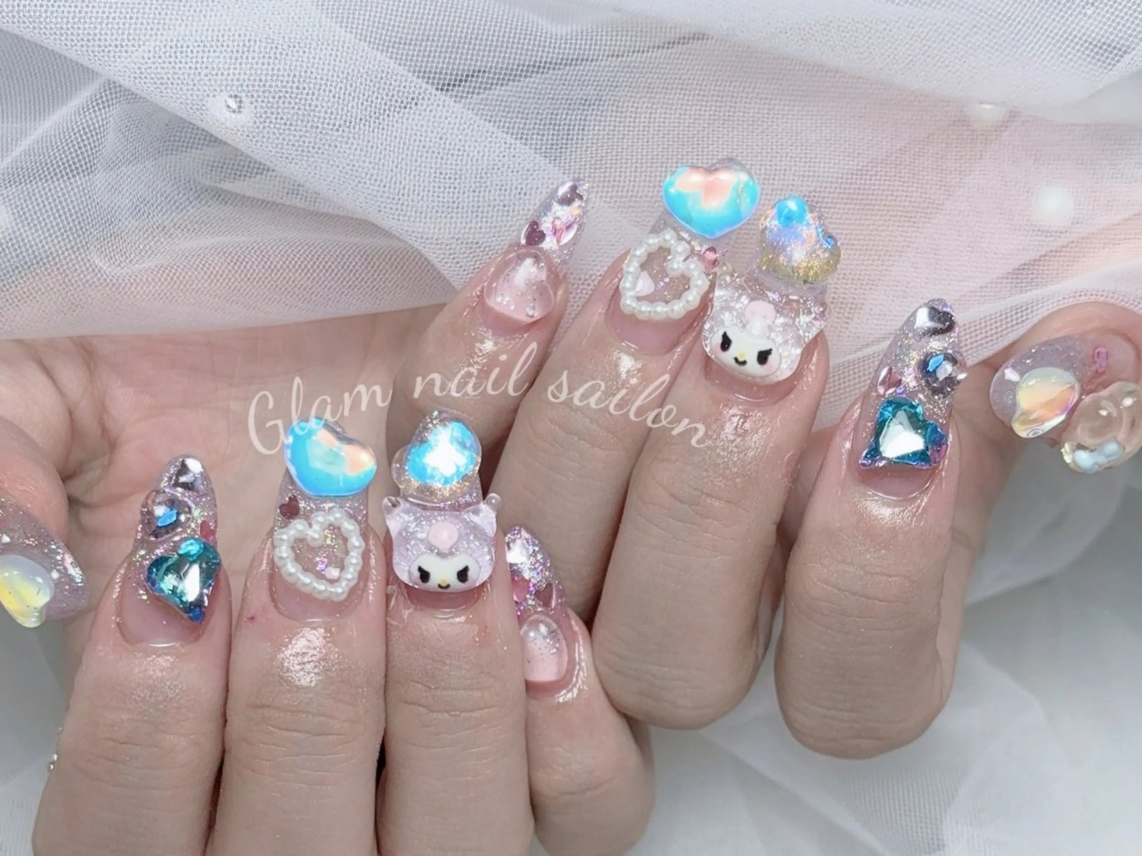ネイル エツメ💅 長さだし🎀デザインのネイルデザイン