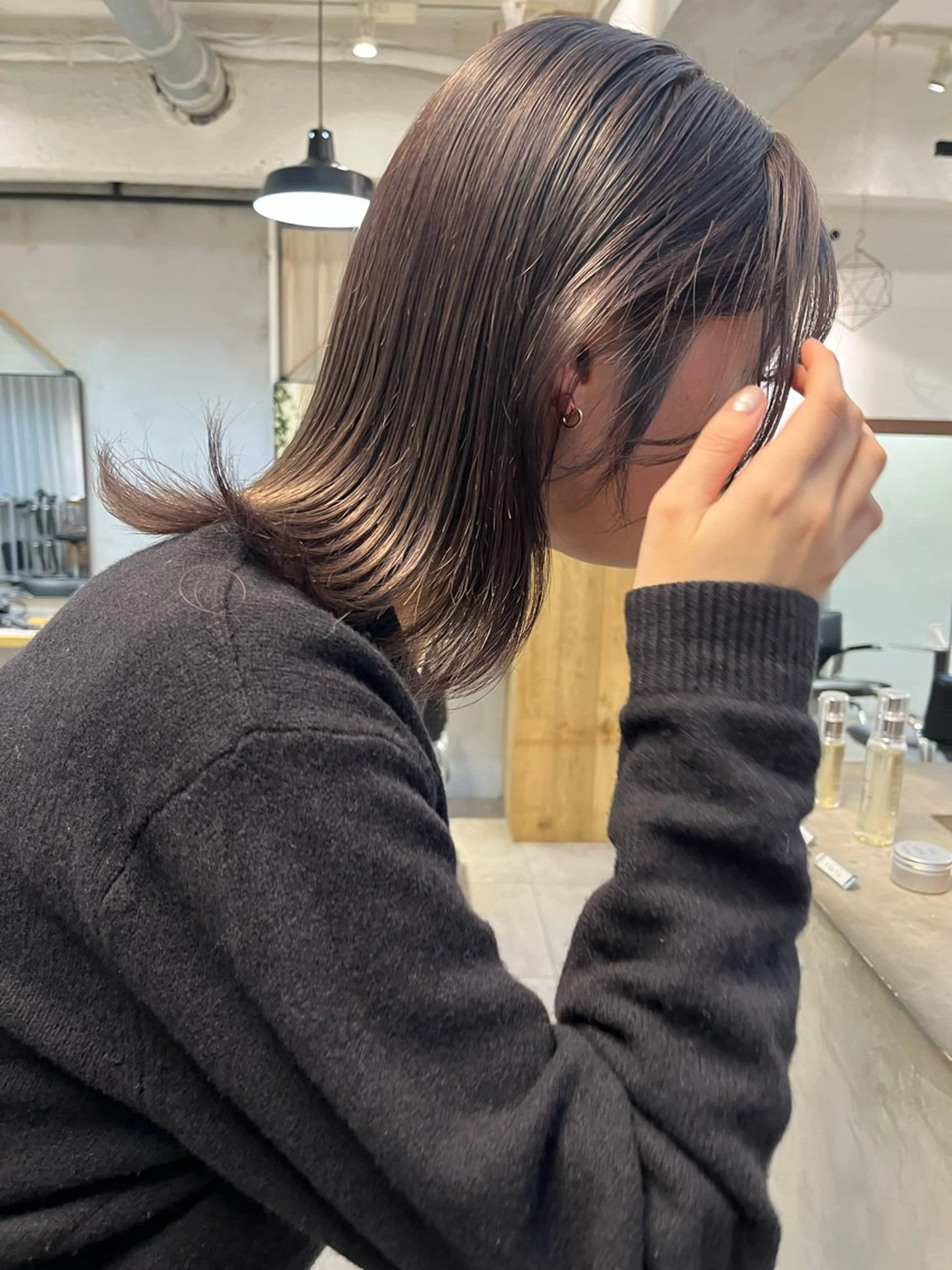 ミディアム カラー 透明感カラー ヘアカラー トリートメント ナチュラルなヘア /ヨシダトモキのヘアスタイル