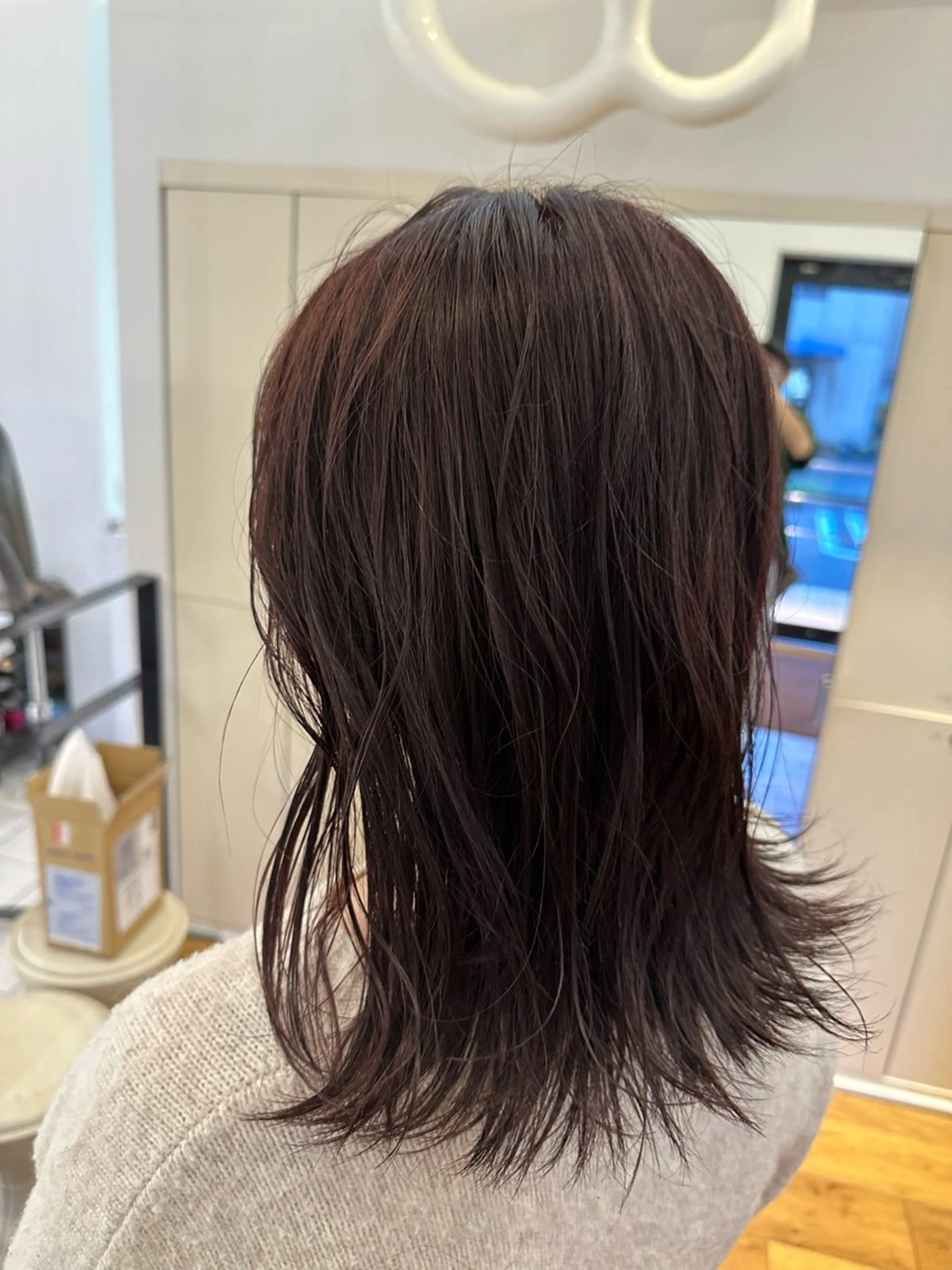 カラー ボルドーカラー ヘアカラー トリートメント 安藤 太一のヘアスタイル