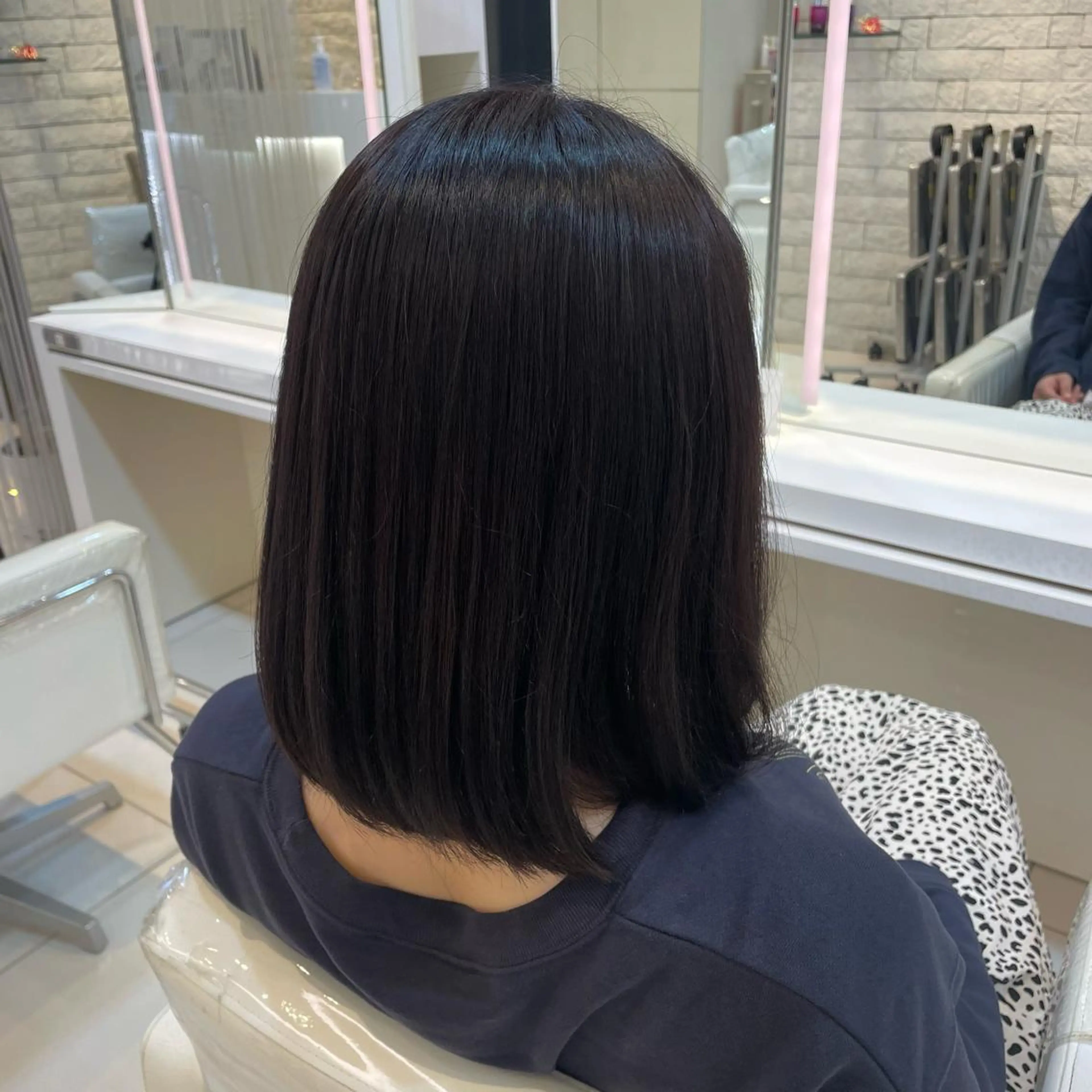 ミディアム カラー パーマ ストレートパーマ BiBi  藪 菜月のヘアスタイル