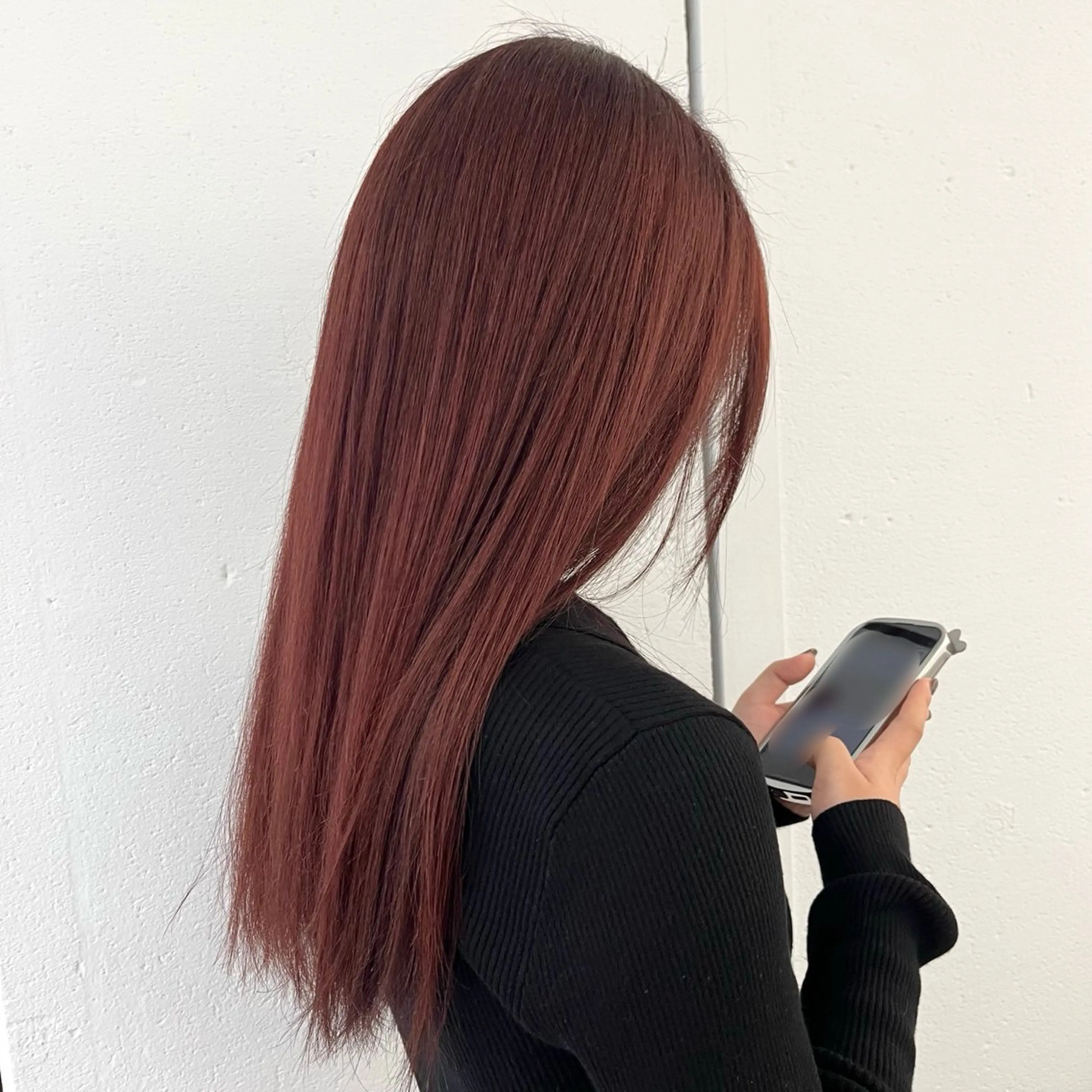 ロング カラー ブリーチ レッドカラー ヘアカラー トリートメント Kurume／ NORA UMEDAのヘアスタイル