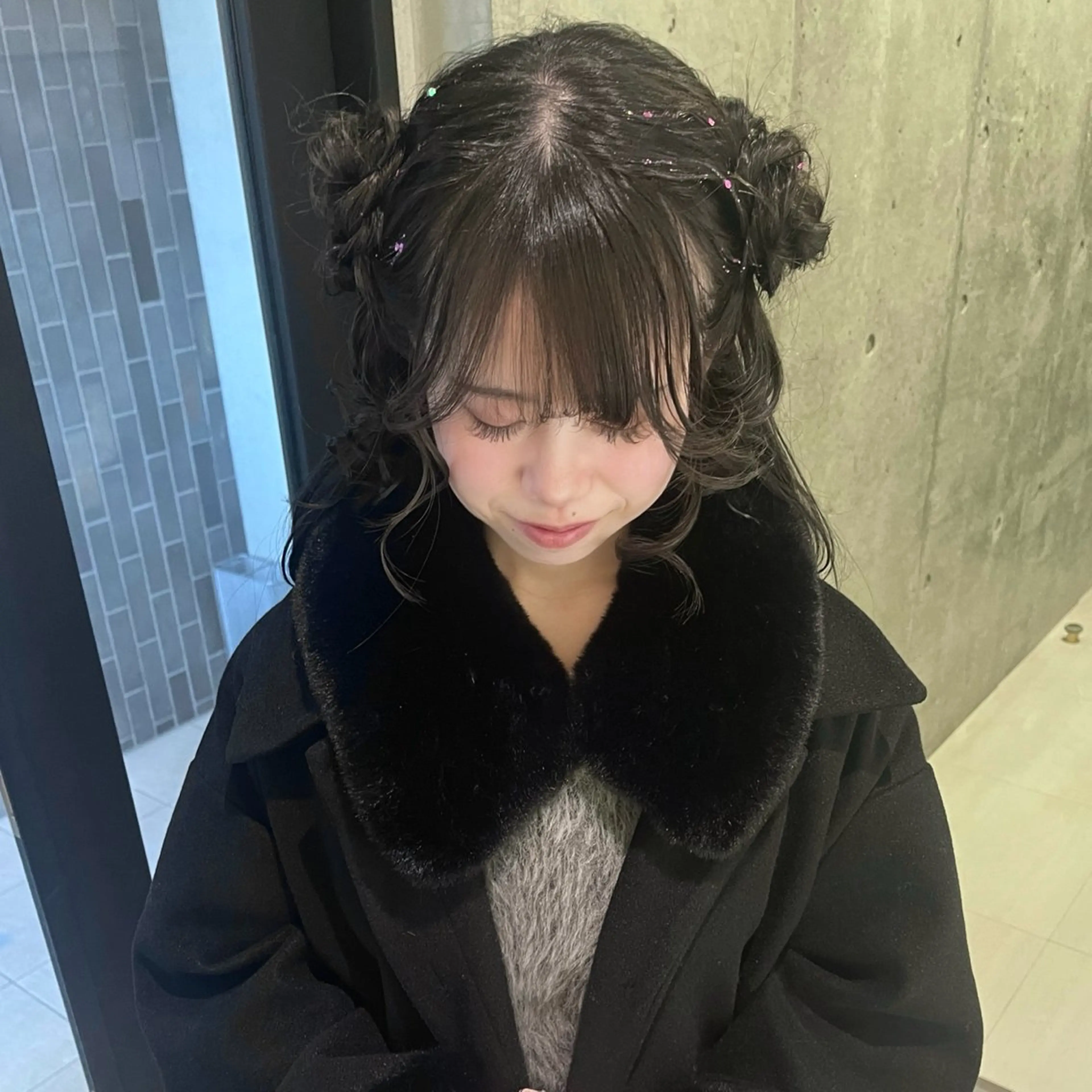 ロング ヘアアレンジ ボブ 学生 髪質改善 レイヤーカット 広香🪽ハイトーン/ ヘアセットのヘアスタイル