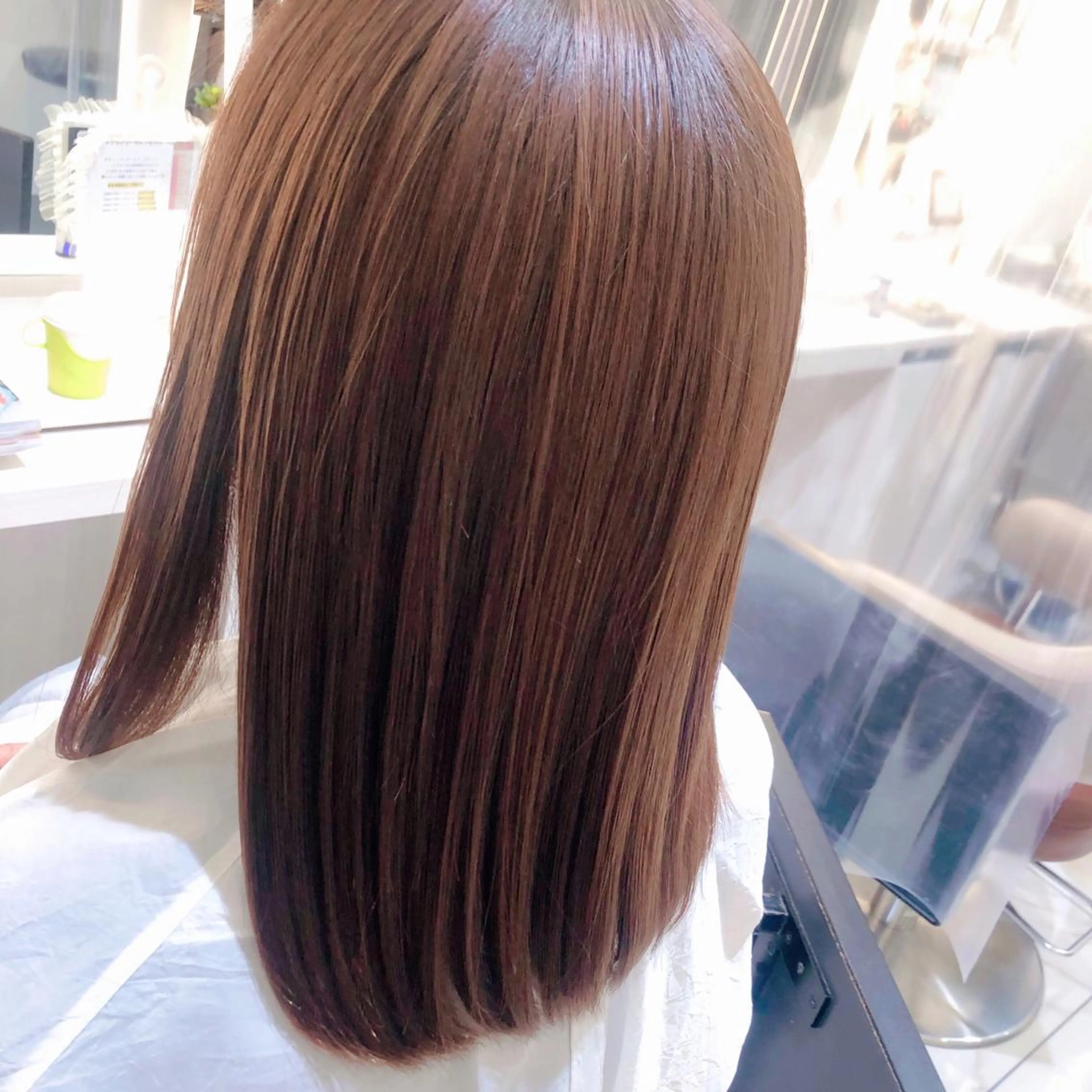 ミディアム 髪質改善 トリートメント カット ヘアカラー トリートメント 三箇島 陽香のヘアスタイル