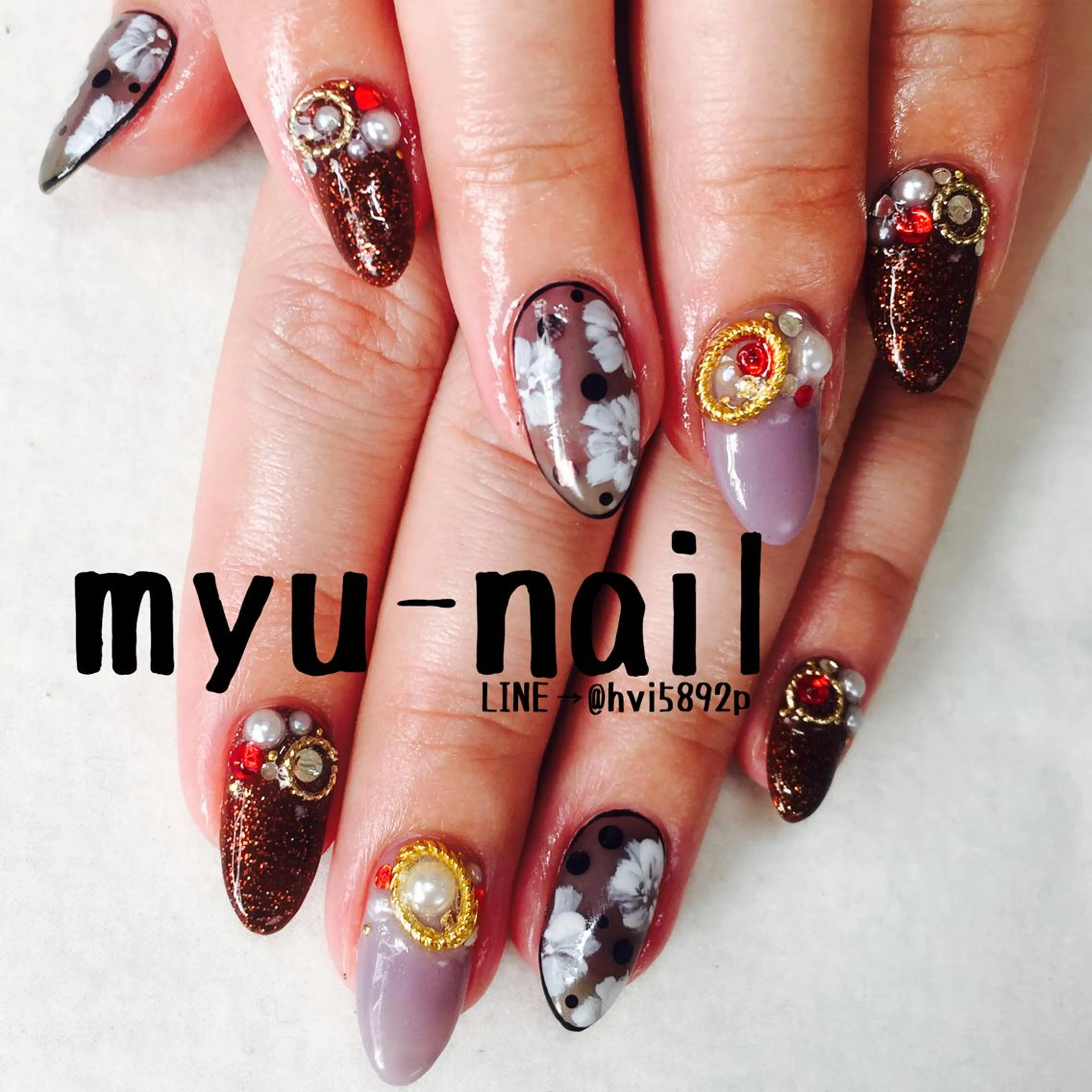 ネイル ハンドネイル ホームサロン myu-nailのネイルデザイン