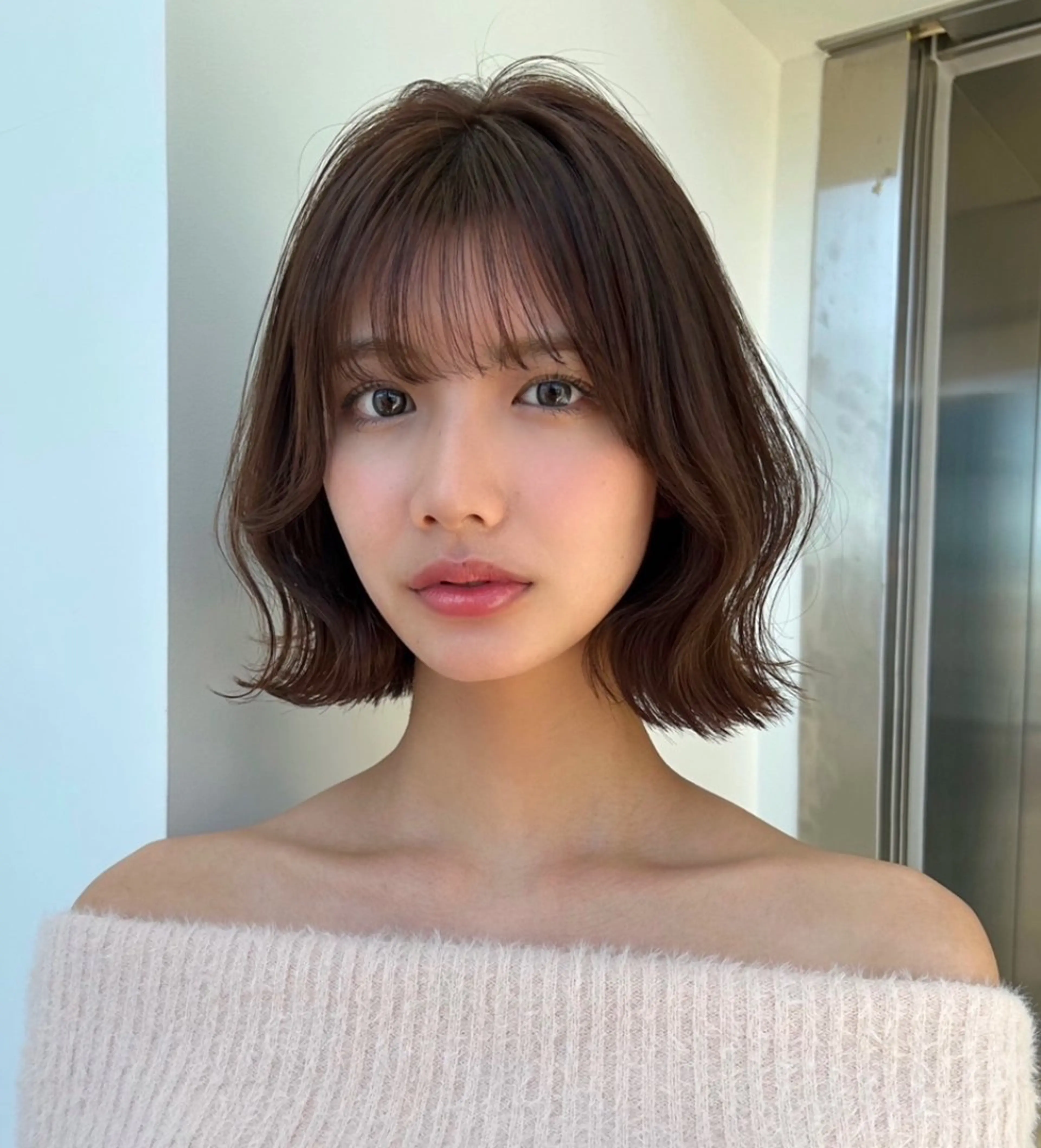 ショート カラー カット ヘアカラー トリートメント 莉乃/縮毛矯正/髪質 改善/艶カラーのヘアスタイル