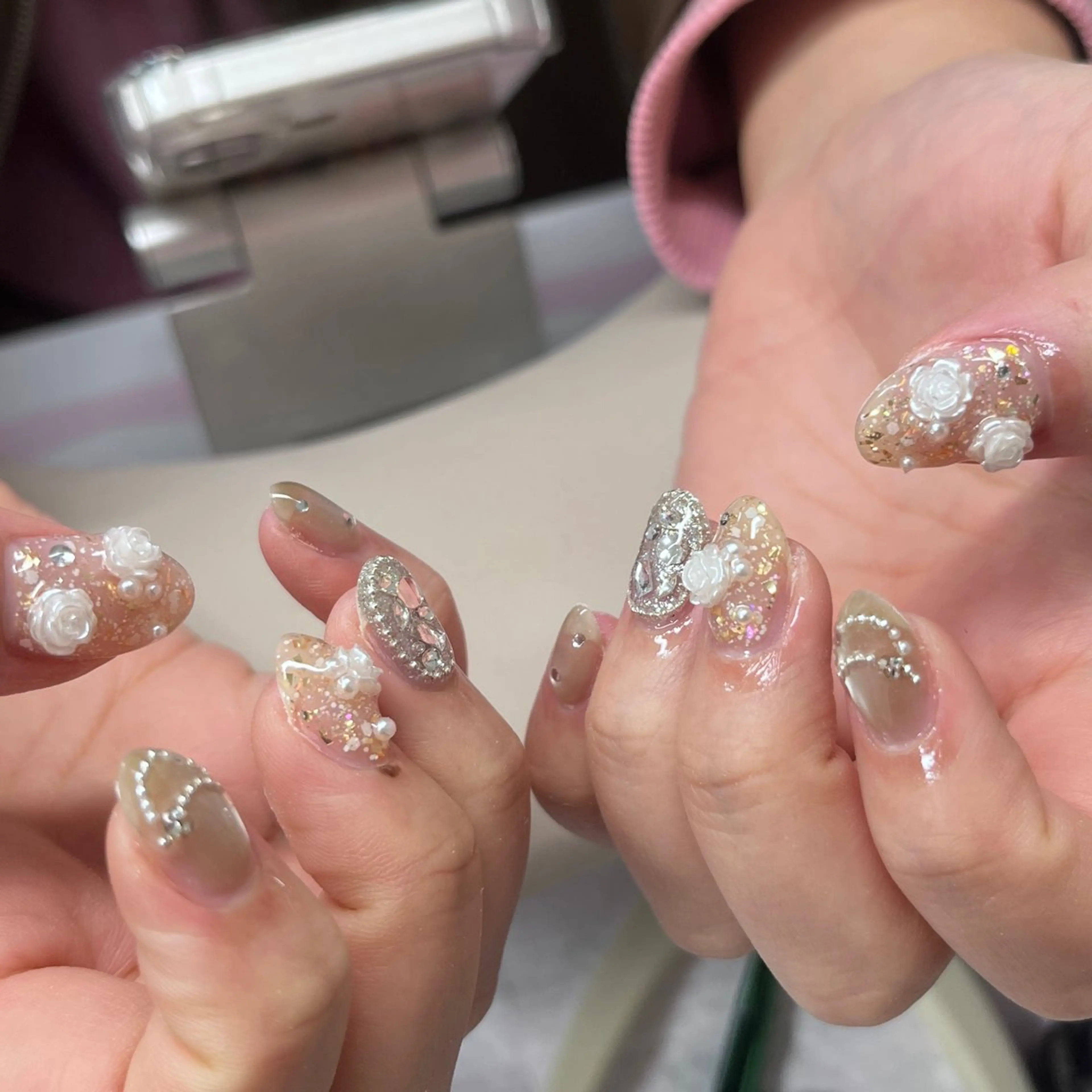 ネイル アートネイル ジェルネイル 韓国ネイル 持ち込み スカルプネイル ハンドネイル はなネイル所属・R_nail xixiのネイルデザイン