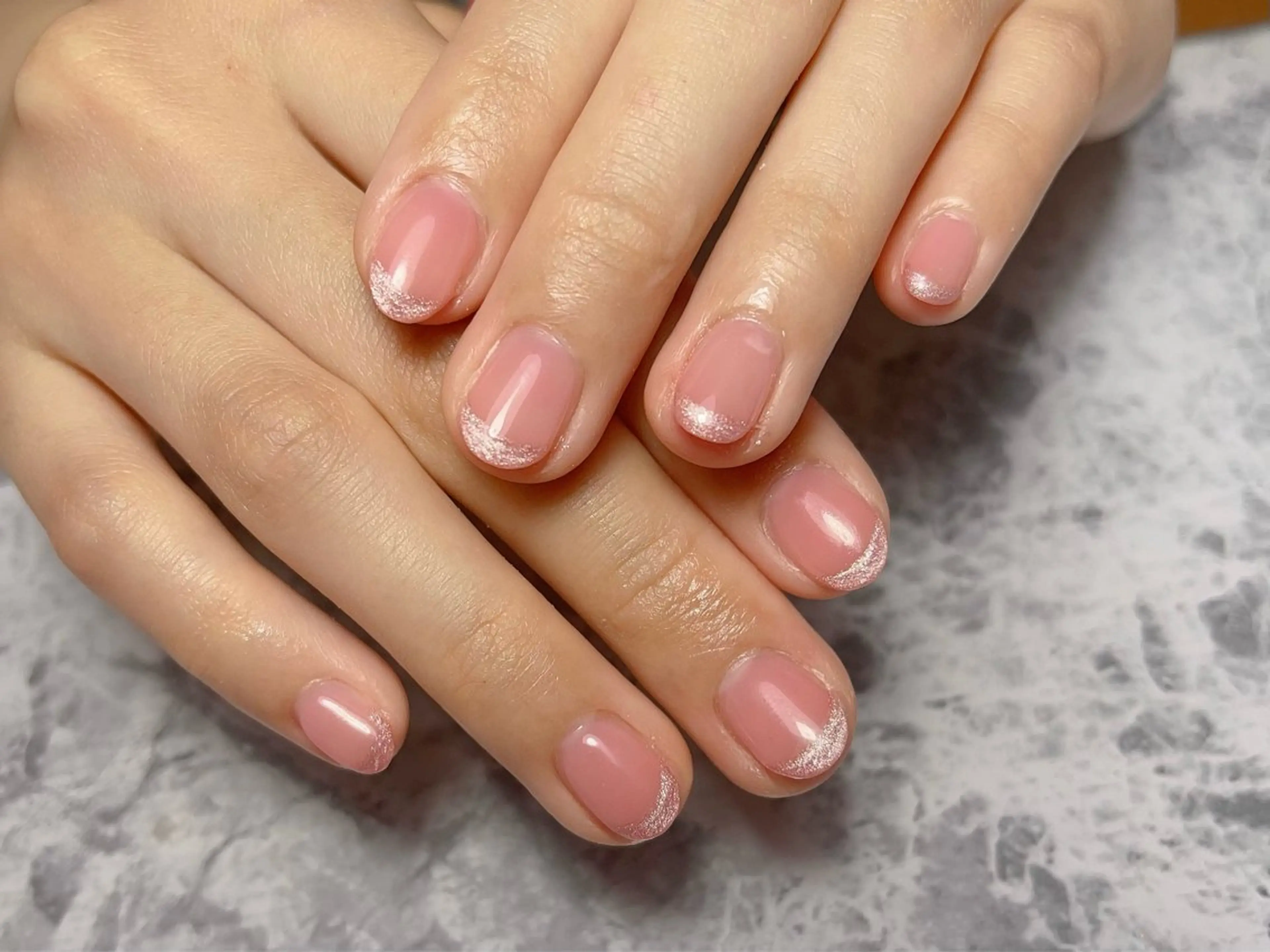 ネイル アートネイル フレンチネイル ジェルネイル グラデーション 韓国ネイル ハンドネイル ハンドケア さくら💮💮 【オフ無料】のネイルデザイン