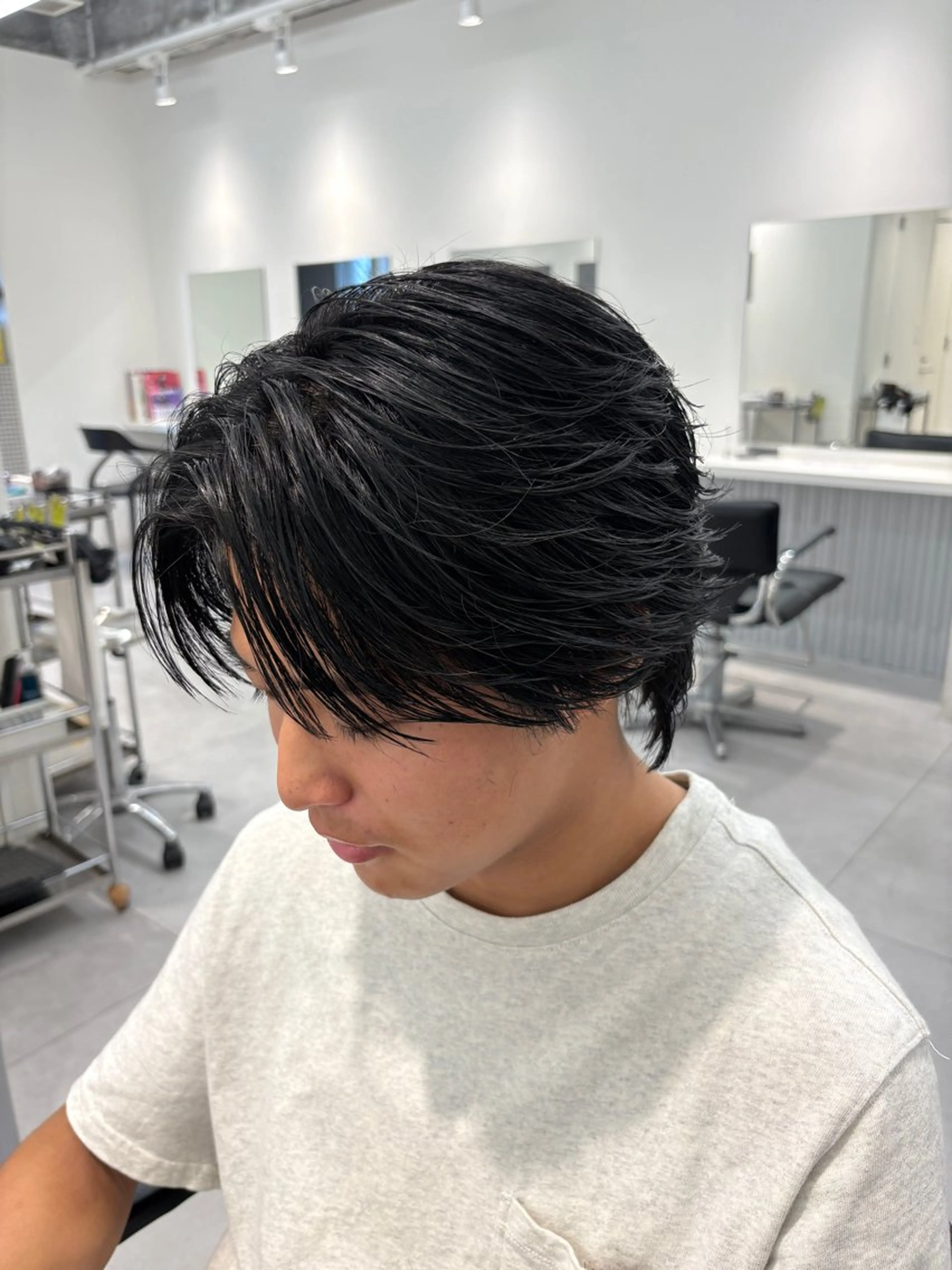 ショート パーマ メンズ ニュアンスパーマ メンズ特化/パーマ 短髪パーマ/来星のヘアスタイル