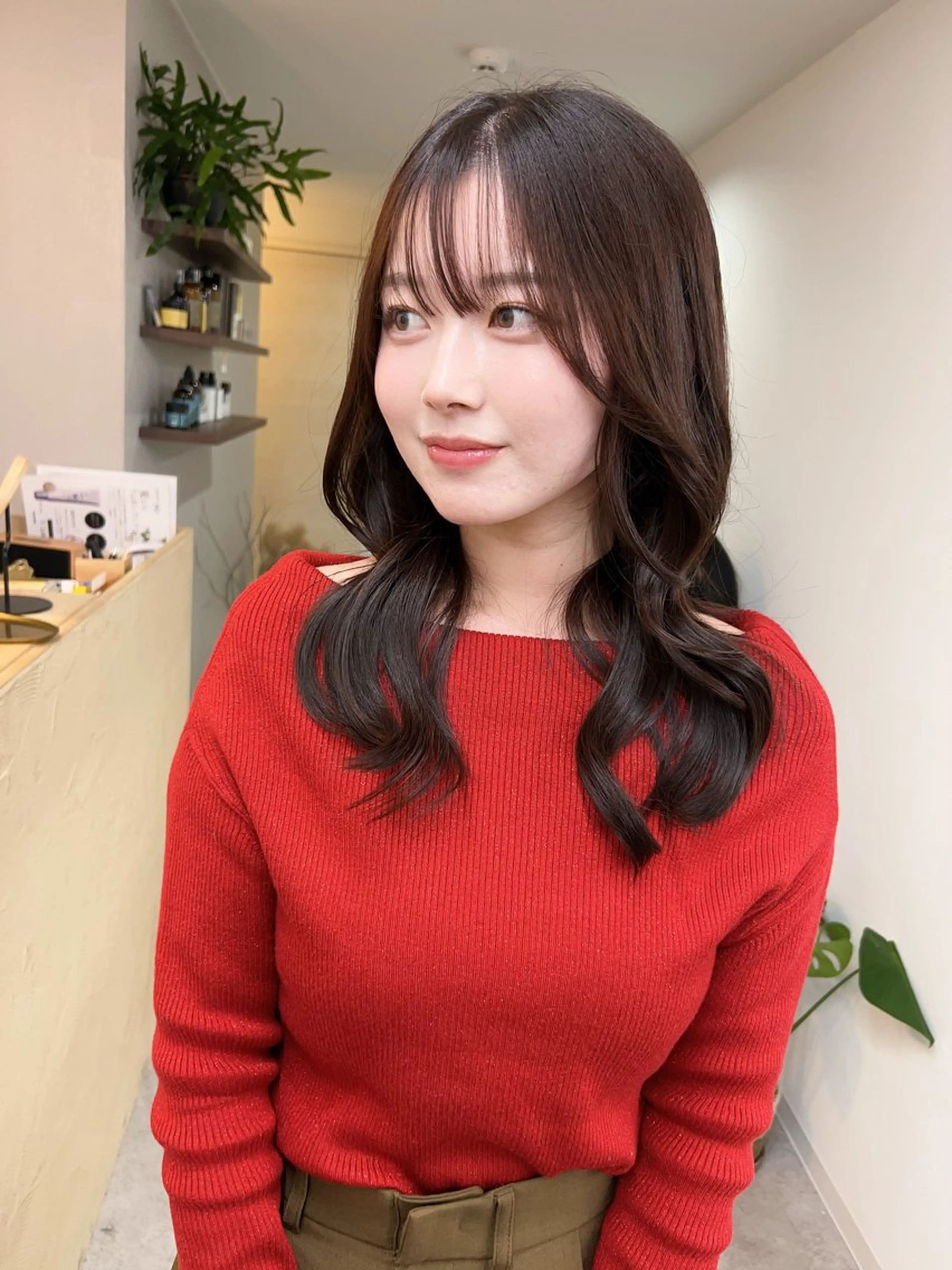 セミロング カラー カット ヘアカラー トリートメント 韓国レイヤー/ハイ トーン/優太のヘアスタイル