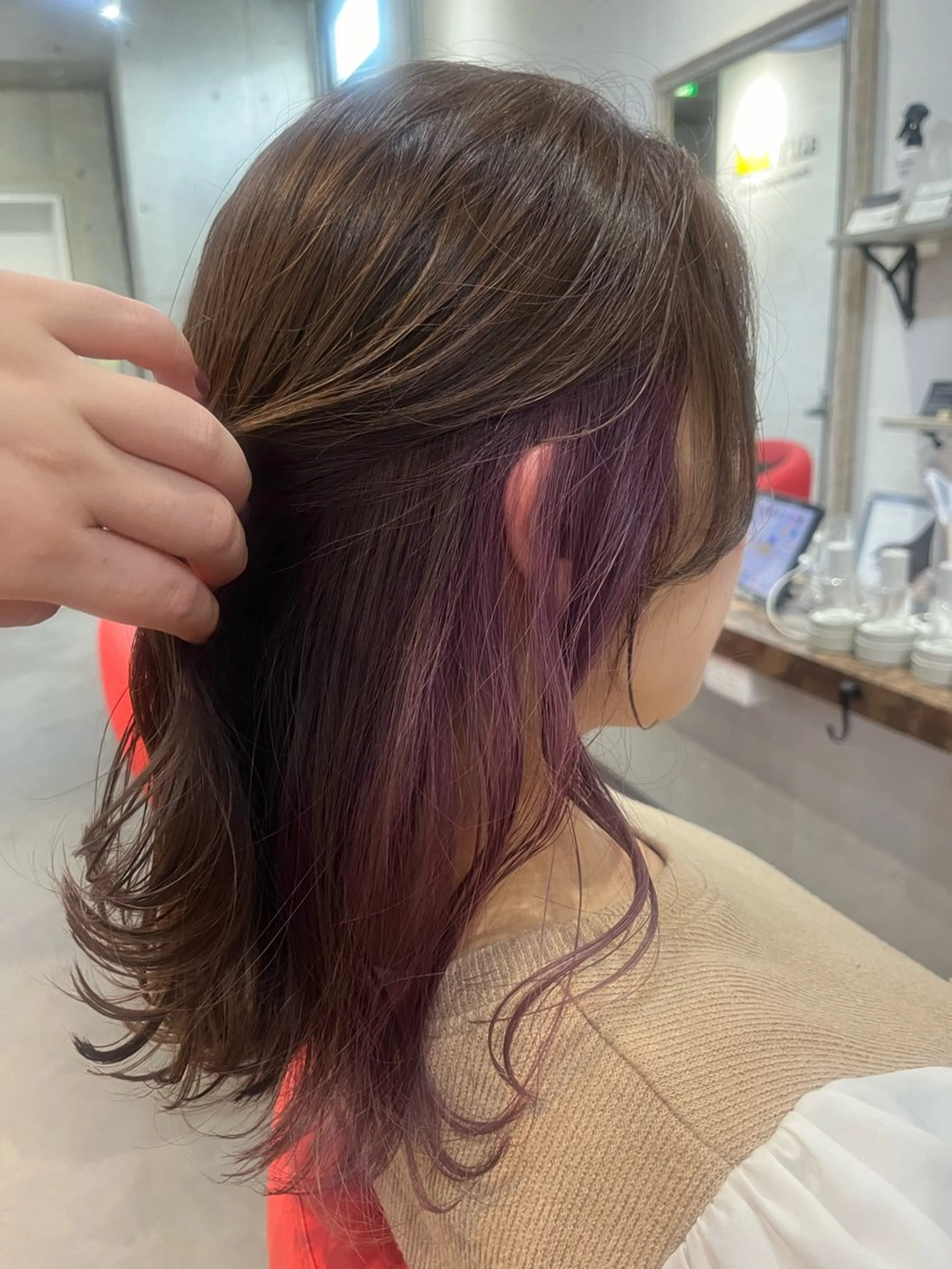 ミディアム ヘアカラー 駅チカ【ali'i】 アリイ花崎友美☘のヘアスタイル