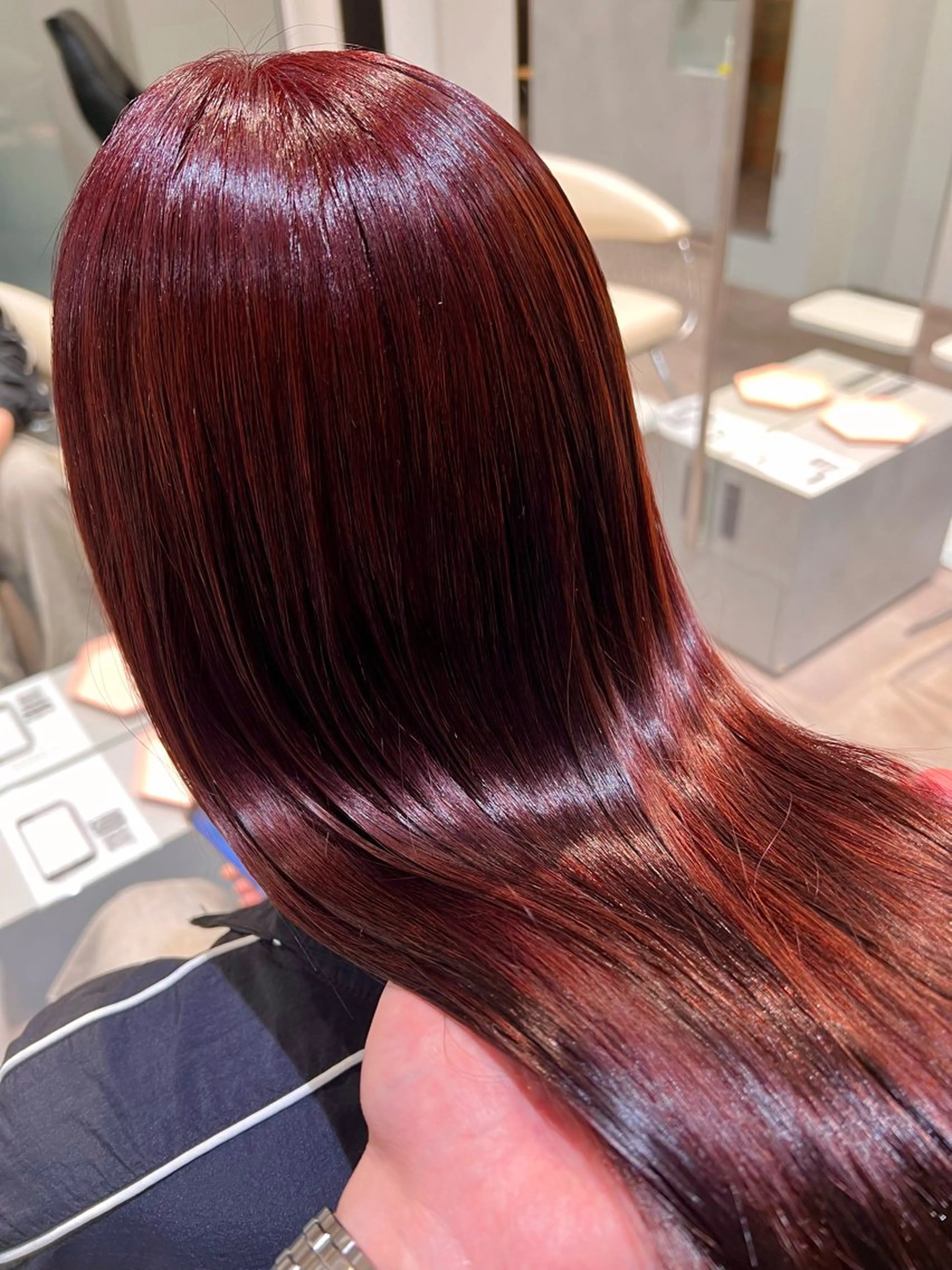 ミディアム カラー レッドカラー 💎透明感カラー特化 💎TAISEIのヘアスタイル