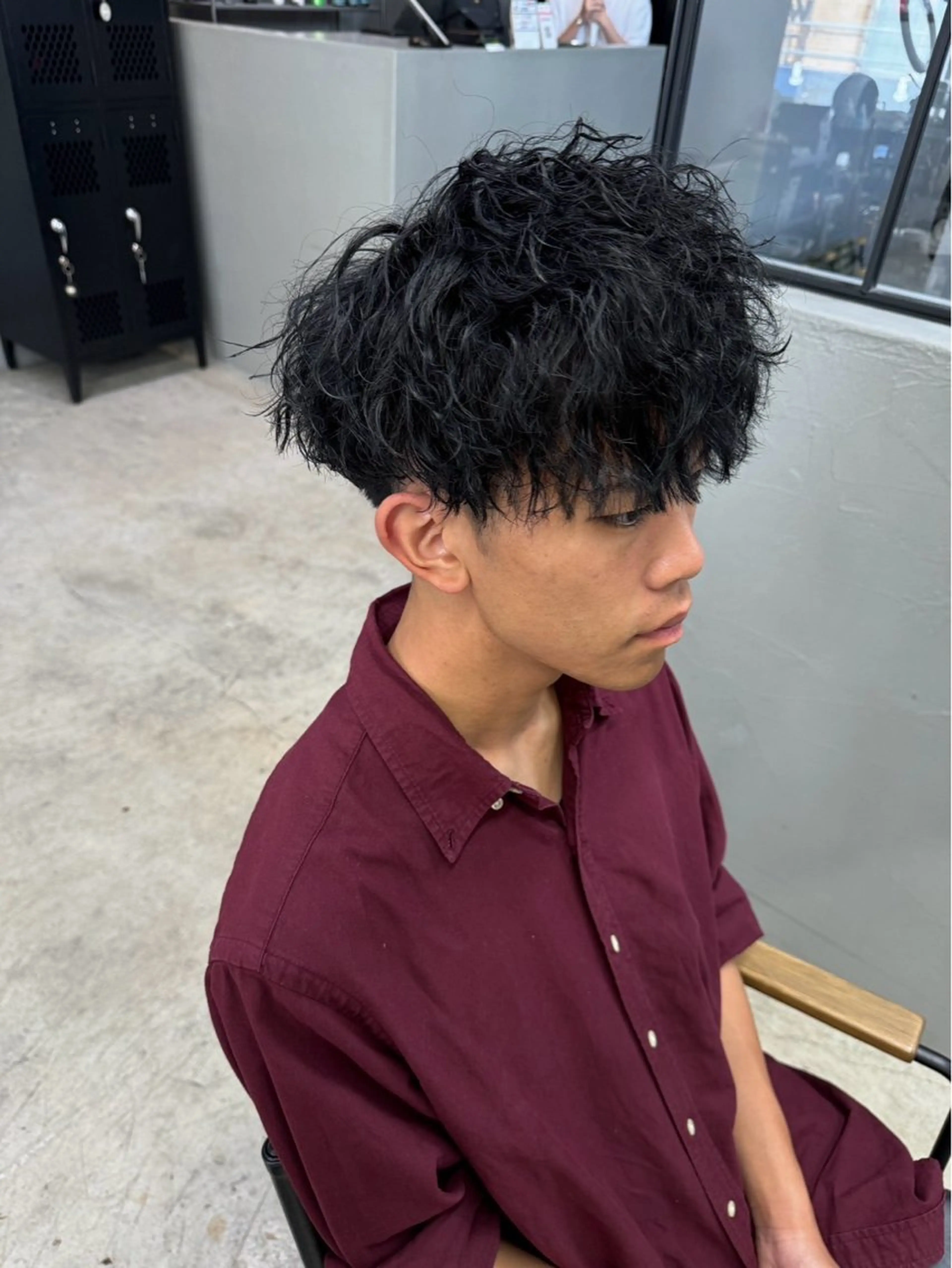 ショート パーマ メンズ カット パーマ メンズ専門サロン wokeのヘアスタイル