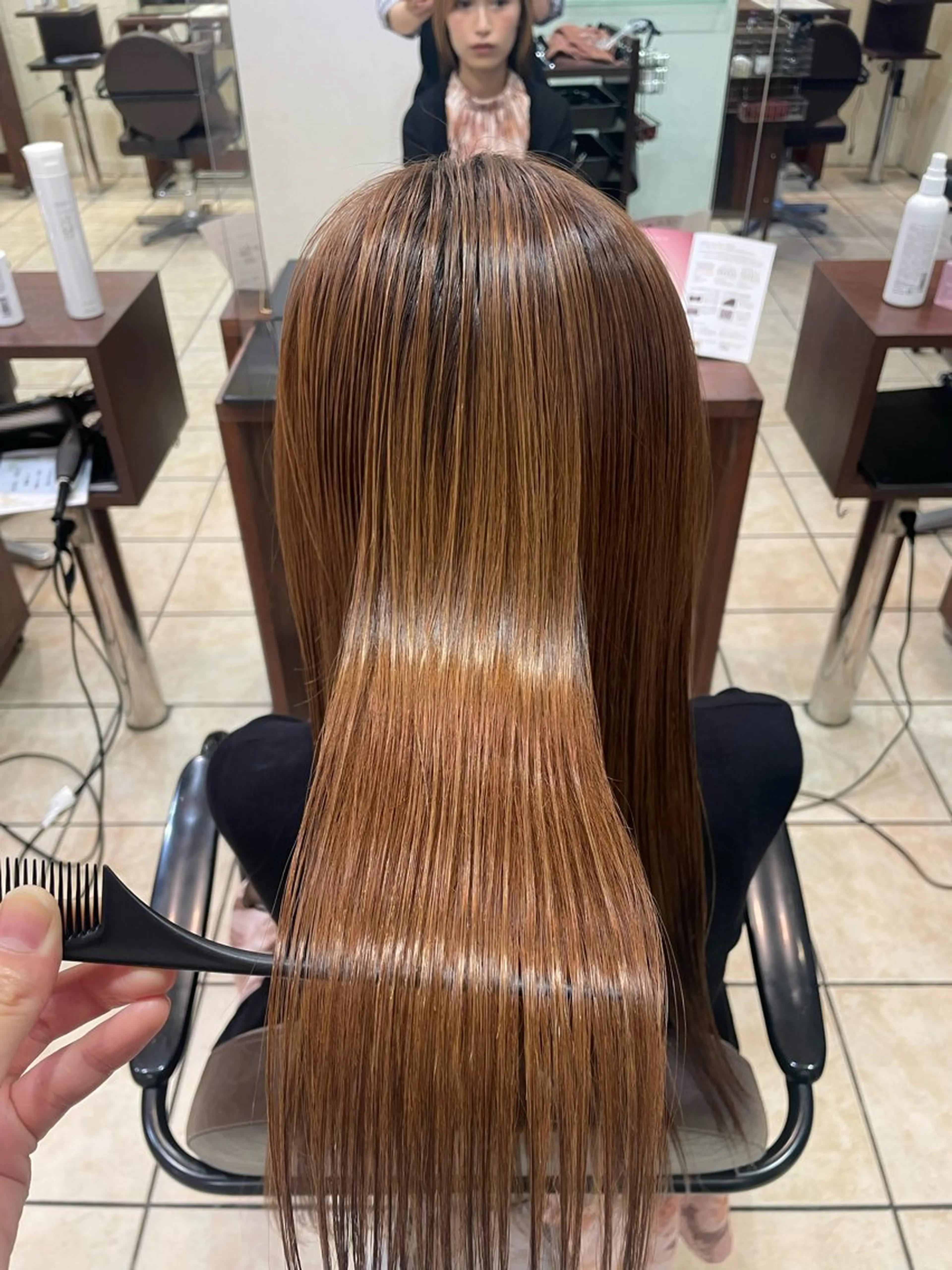 パーマ 縮毛矯正 桑田 新菜のヘアスタイル