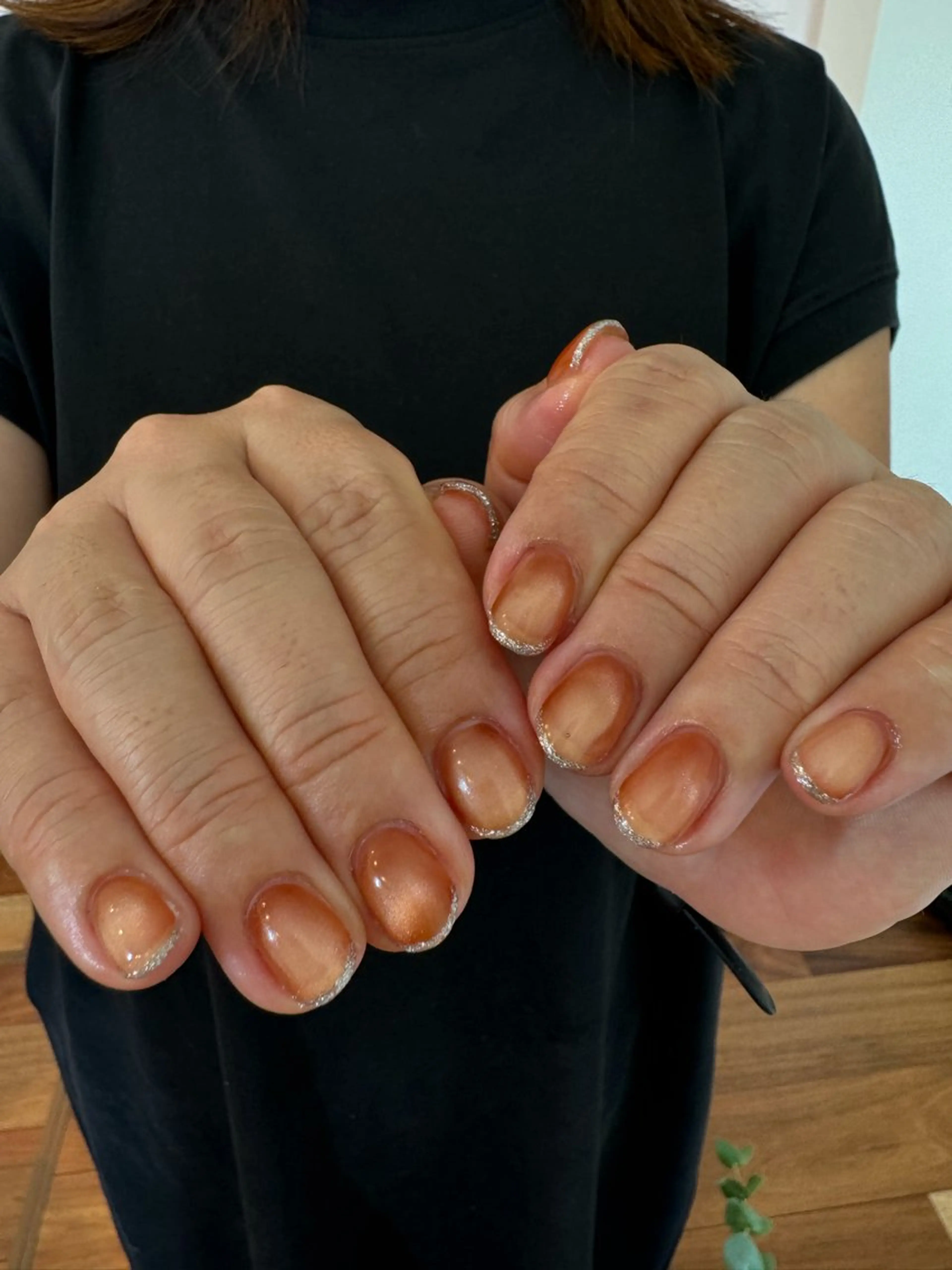 ネイル フレンチネイル ラメ(グリッター) マグネットネイル tabi nails tokyoのネイルデザイン