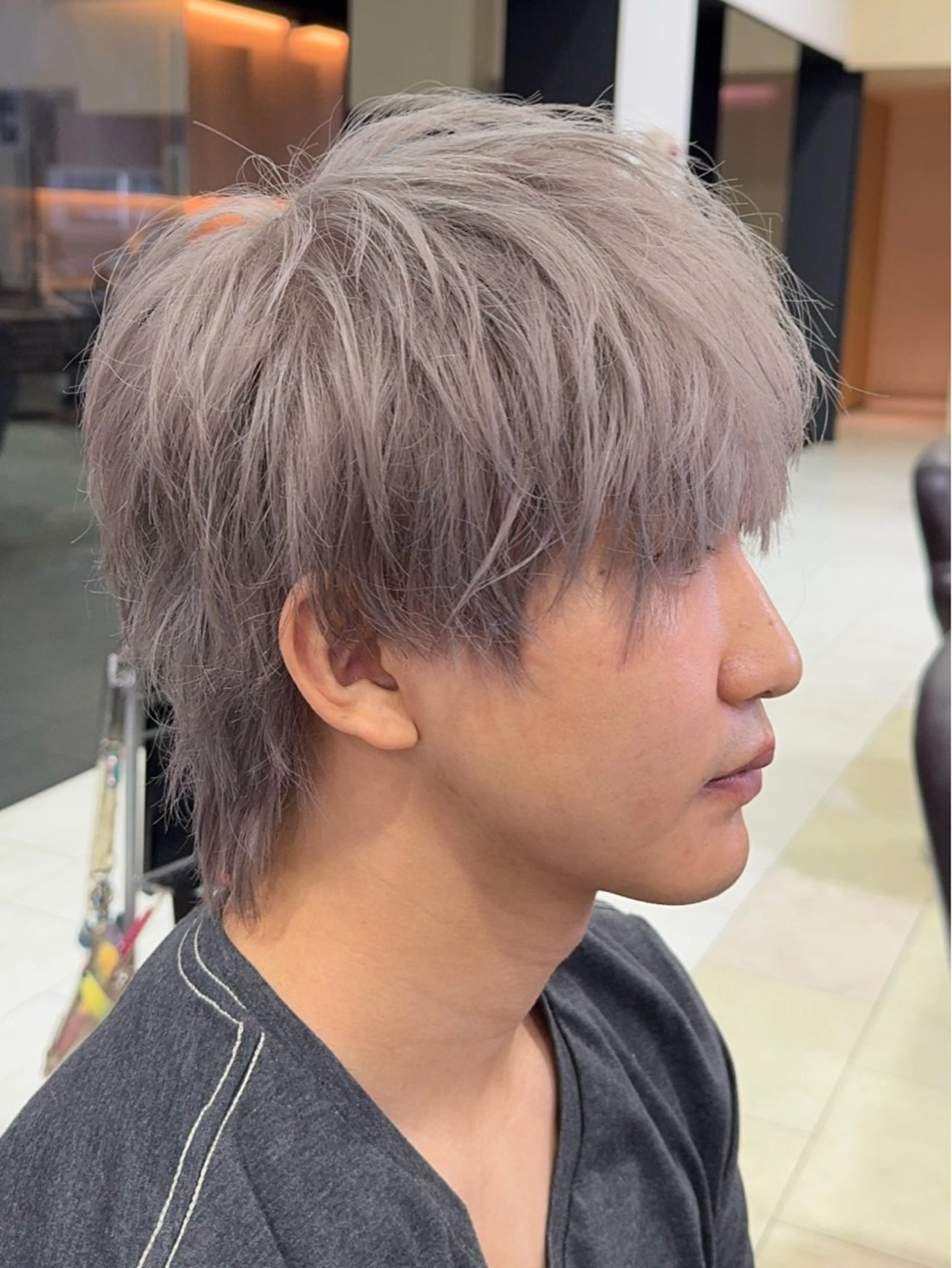 カラー メンズ カット ヘアカラー 韓国レイヤー/センタ ーパート/坂本翔のヘアスタイル