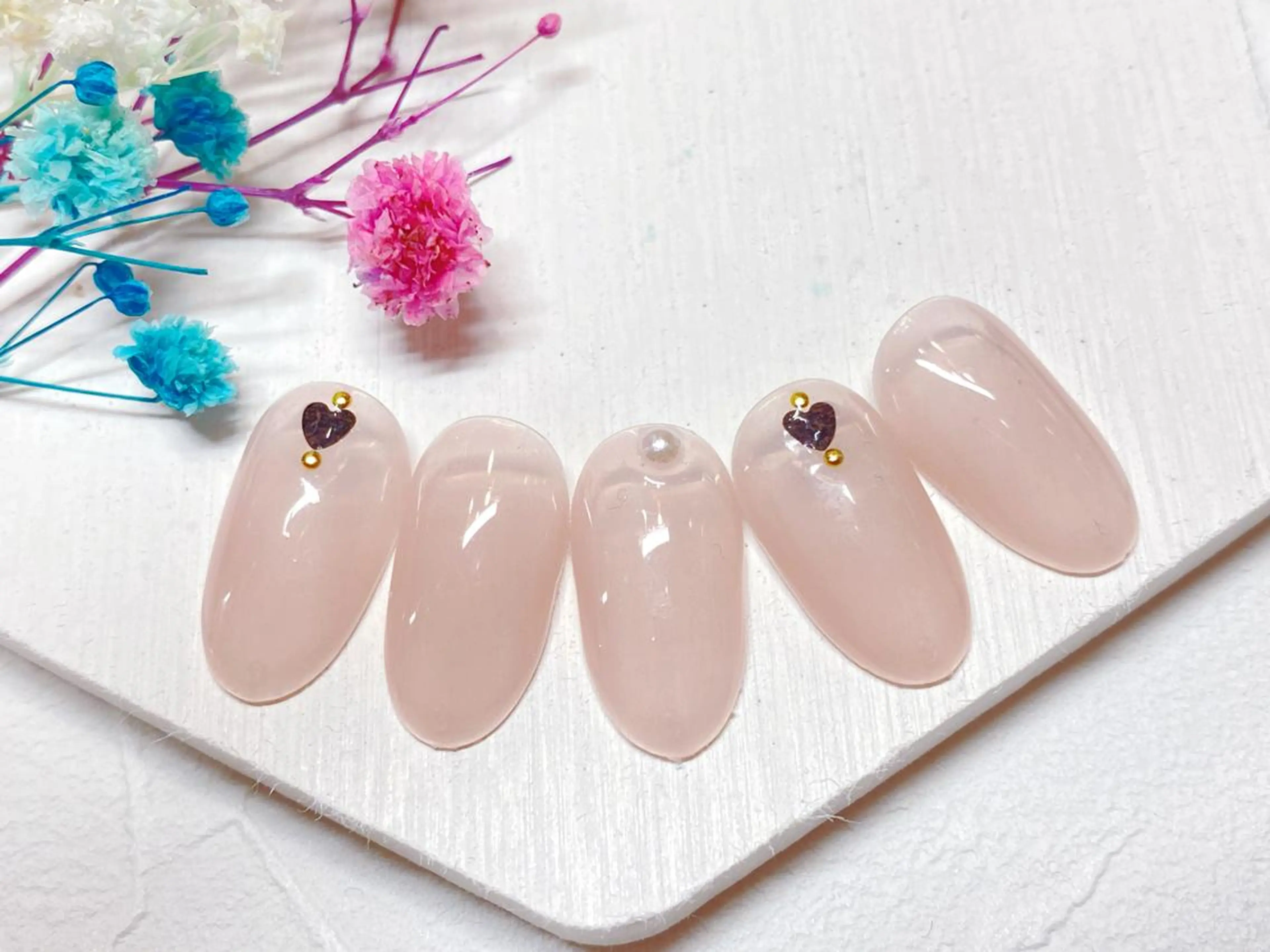 ネイル シンプルネイル ハンドネイル ネイリストYuri シェルウェリナ船橋のネイルデザイン