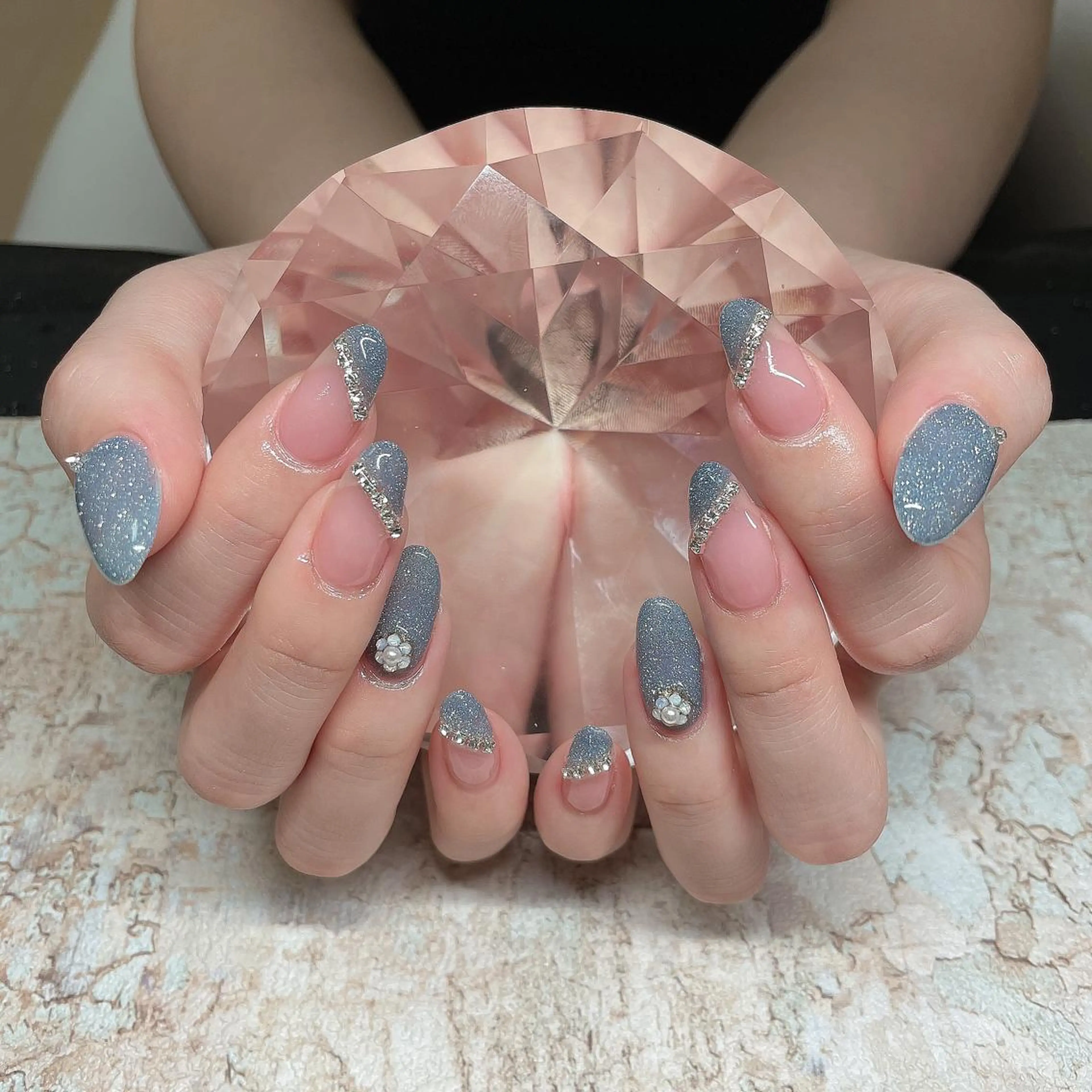 ネイル アートネイル フレンチネイル ジェルネイル グラデーション 韓国ネイル Nail room Bimano所属・Bimano seica♡+°のネイルデザイン