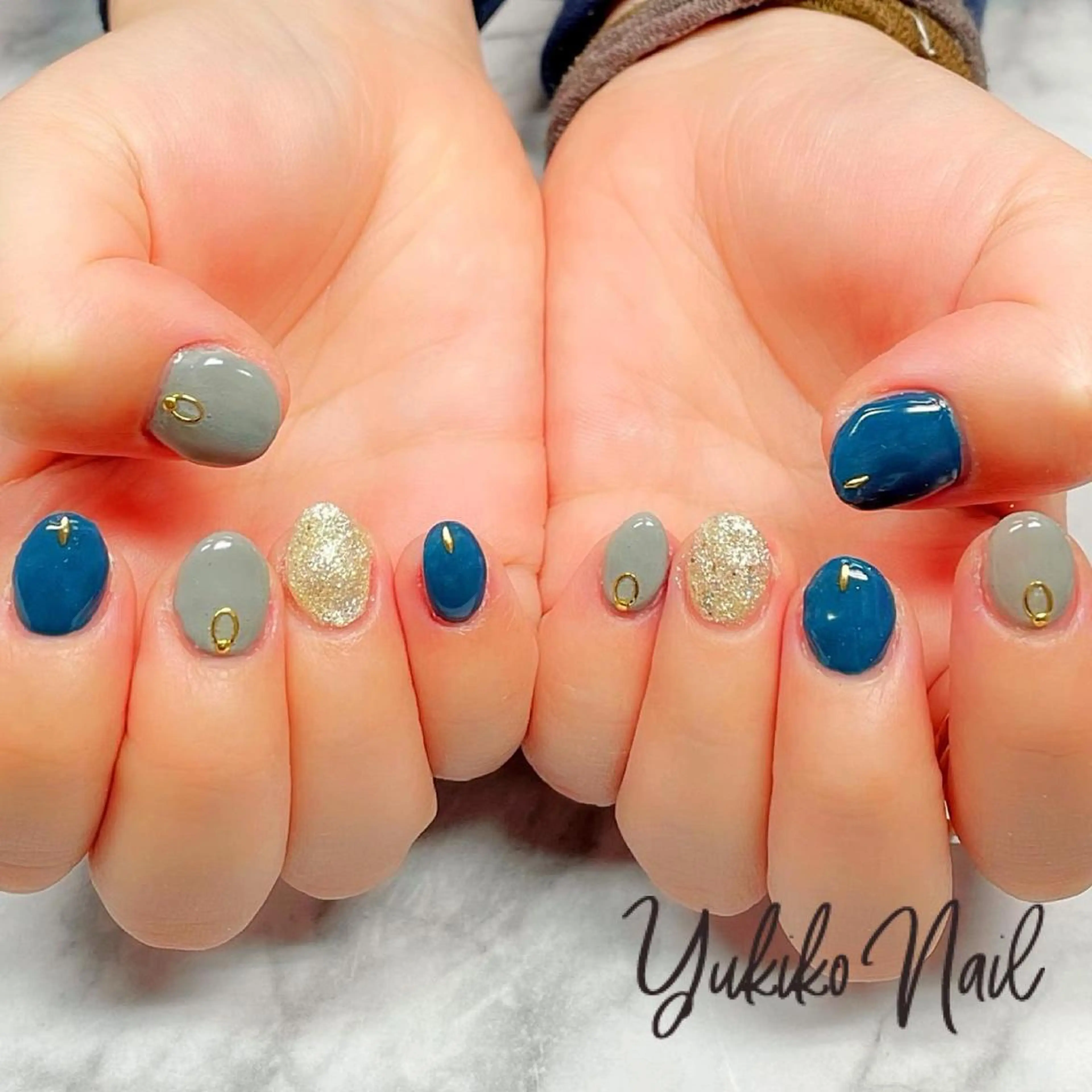 ネイル 持ち込み シンプルネイル ハンドネイル ユキコ ネイルのネイルデザイン