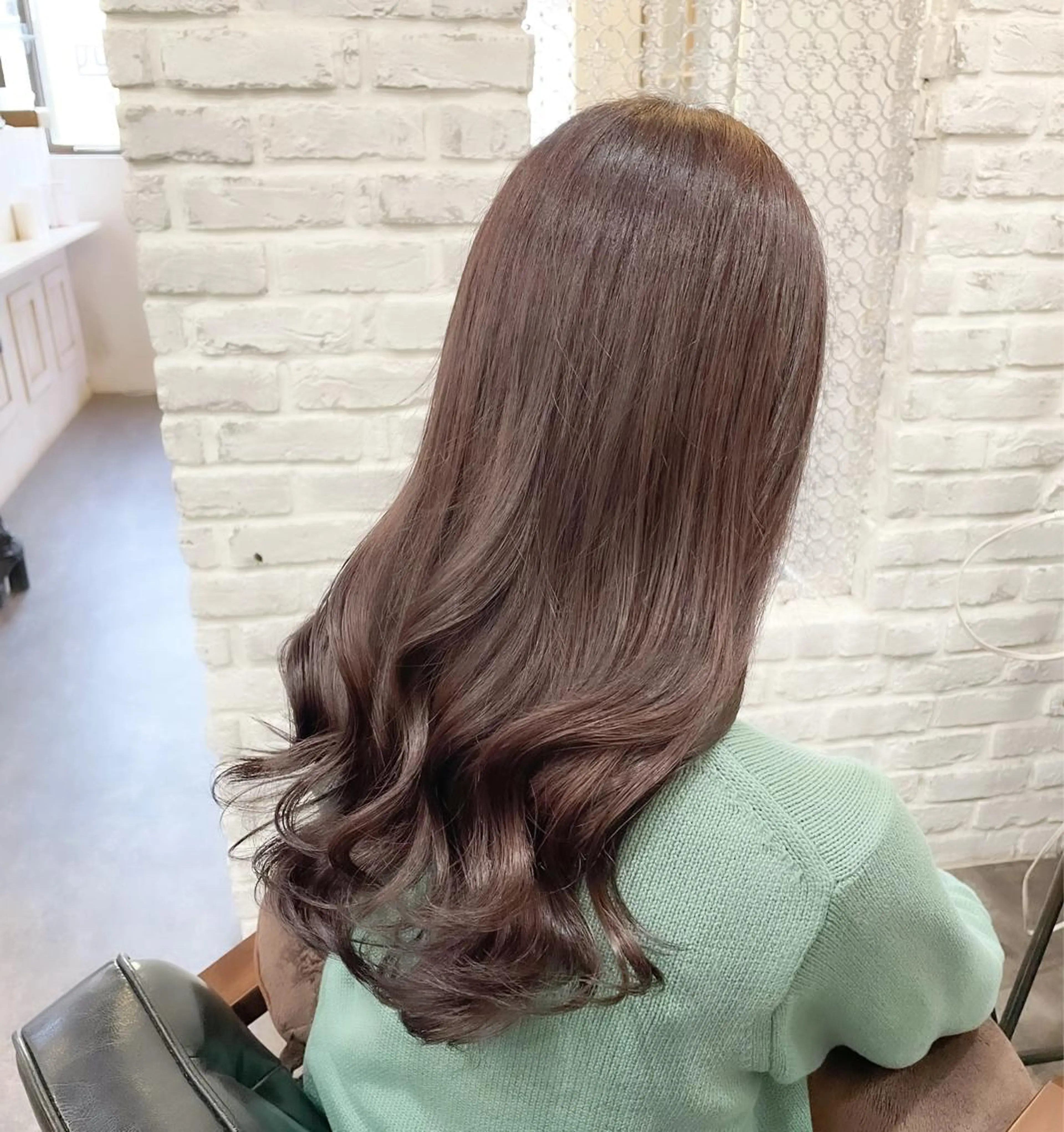 ロング カット ヘアカラー トリートメント 🎀韓国ヘア Riho🎀のヘアスタイル