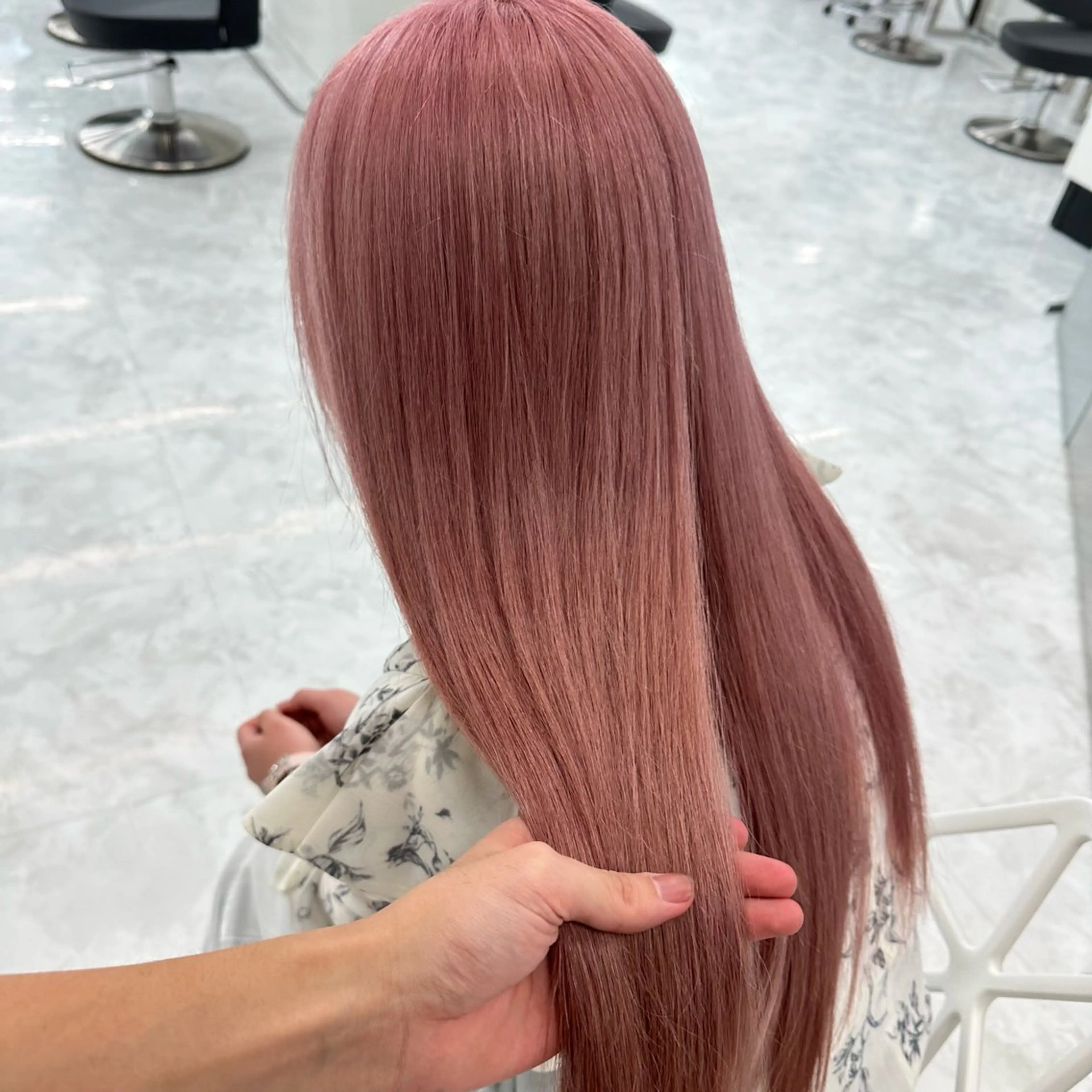 ロング カラー ダブルカラー 韓国ヘアKYONのヘアスタイル