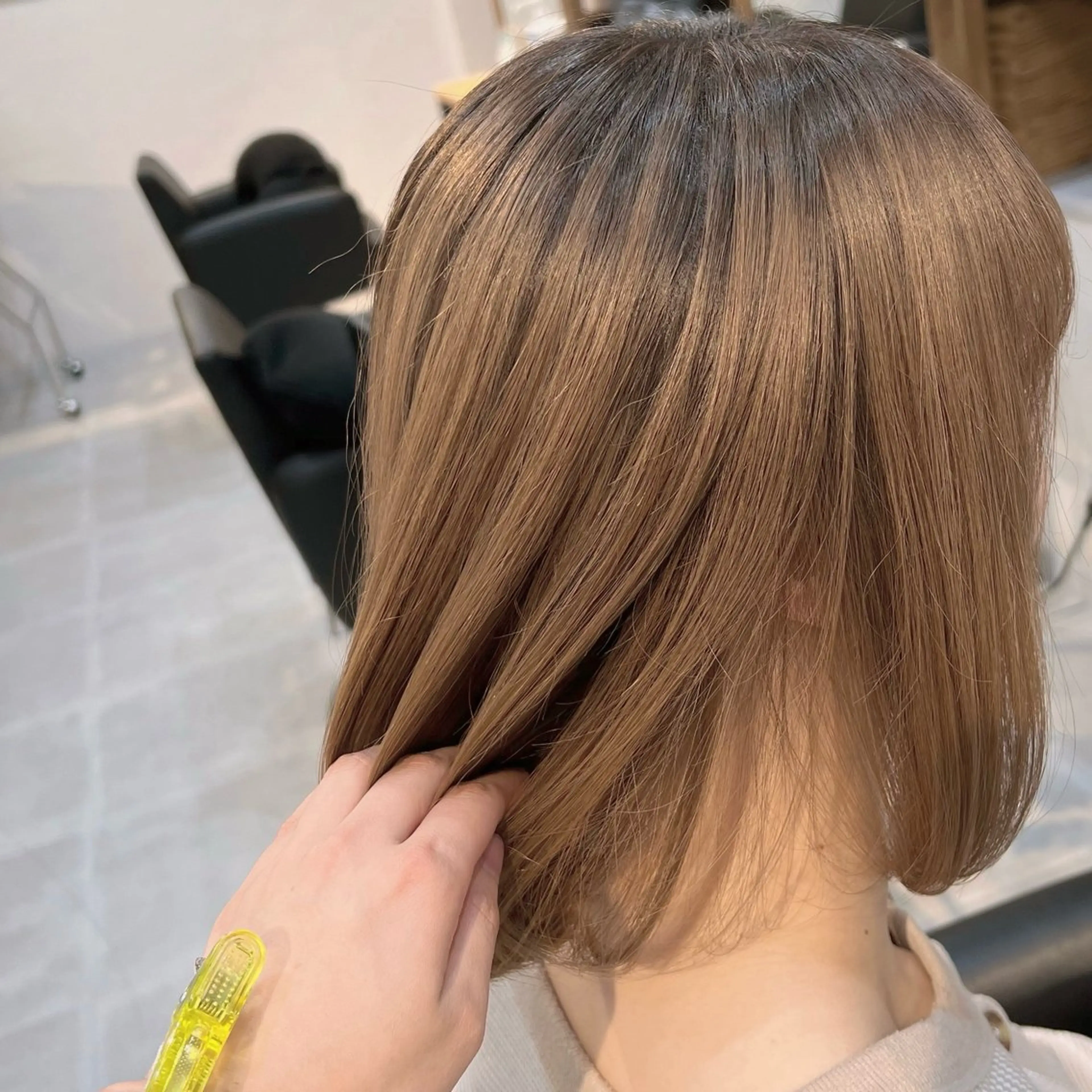 カラー ベージュカラー ブリーチ ケアブリーチ ダブルカラー ミルクティーベージュ hair salon  N所属・透明感カラー/艶髪 🌷ちばなお🌷のヘアスタイル