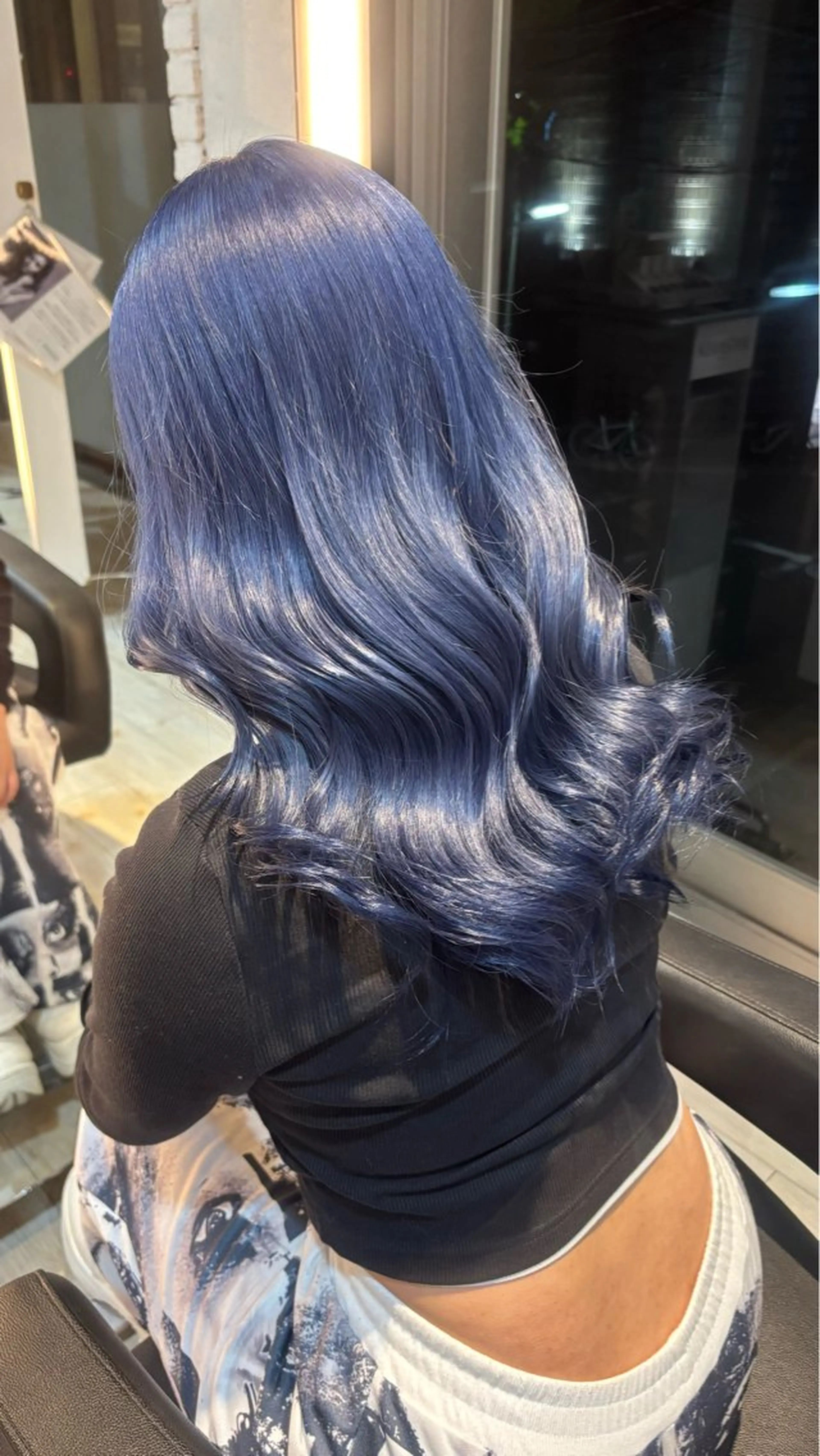 カラー ブリーチ ブルーカラー ブルーラベンダー ケアブリーチ ケアカラー miyu/ボブ/ 透明感カラー/栄のヘアスタイル