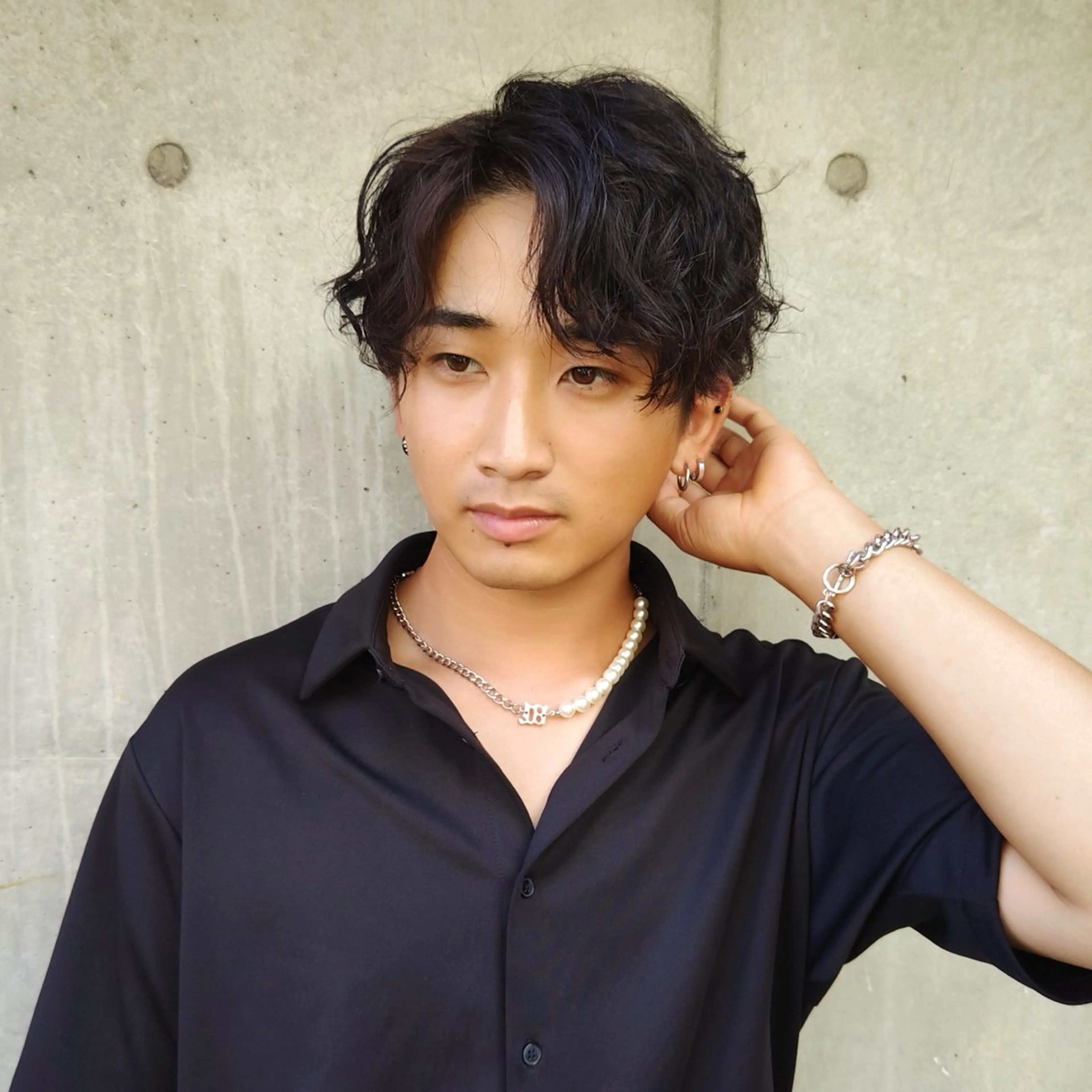 ショート パーマ メンズ さくらば ここのヘアスタイル