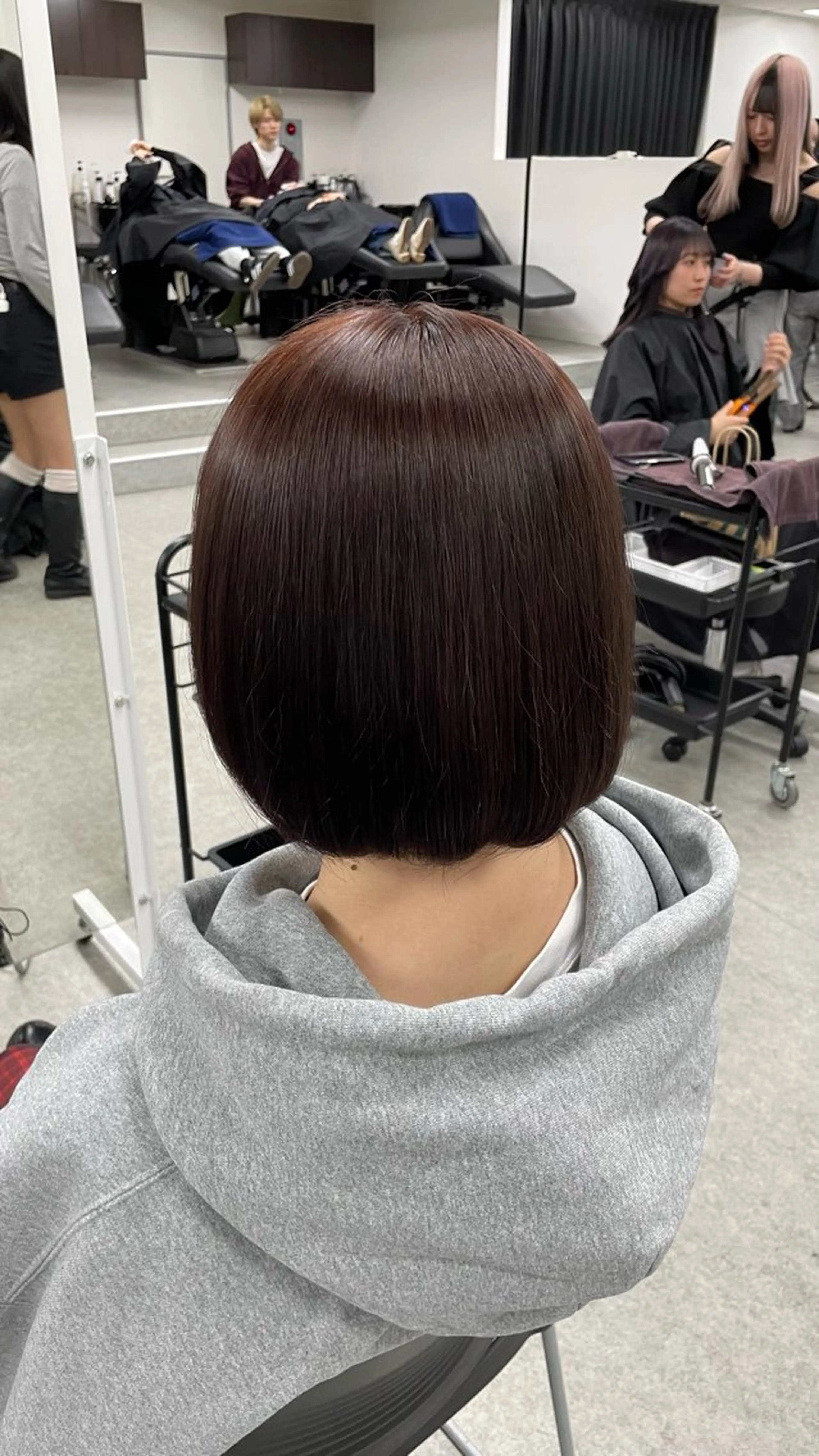 ミディアム カラー トレンド暖色ヘア🍒 miu🍒のヘアスタイル