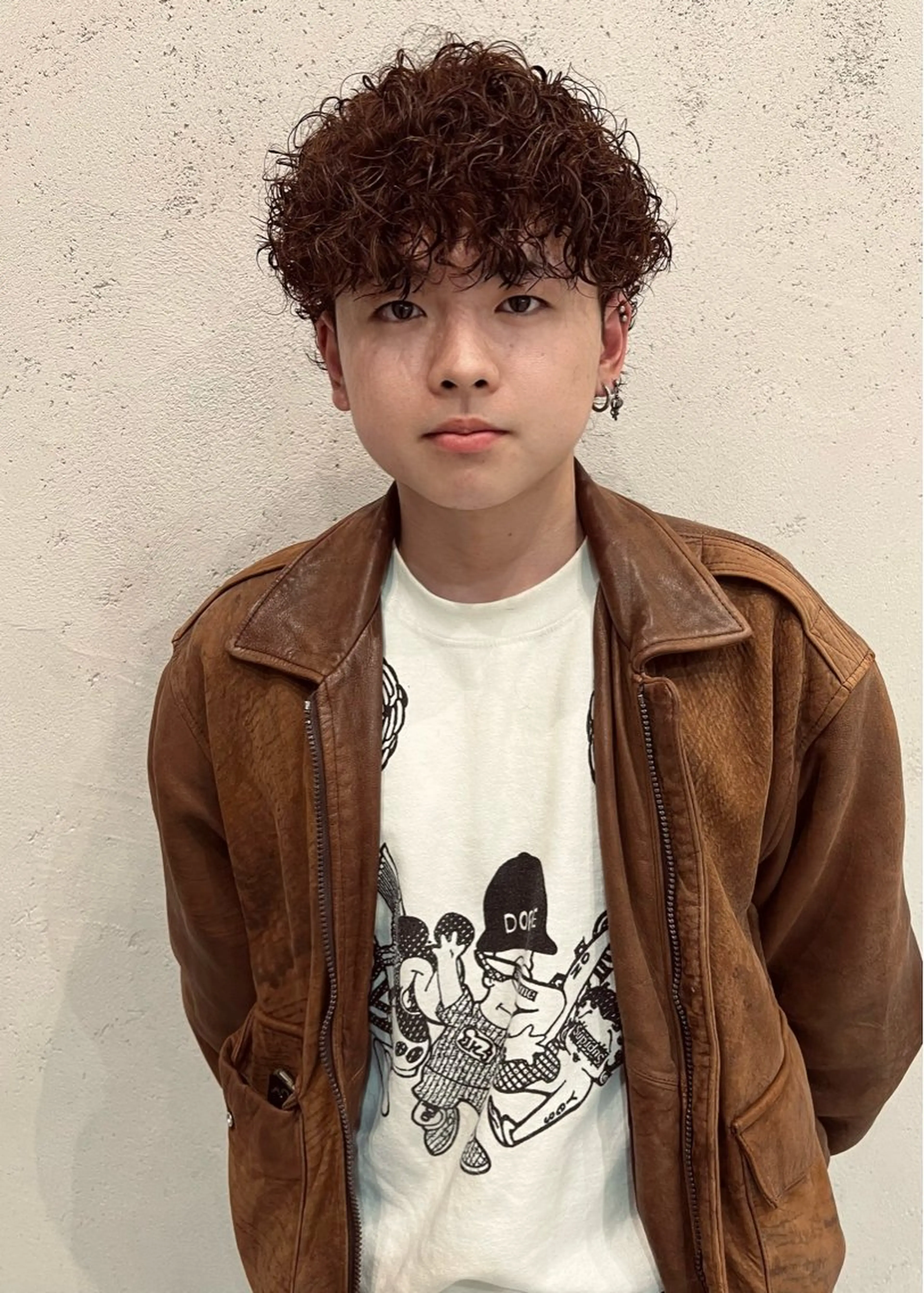 ショート パーマ メンズ カット パーマ DEAN所属・KEIGO/パーマ ハイトーン/DEANのヘアスタイル