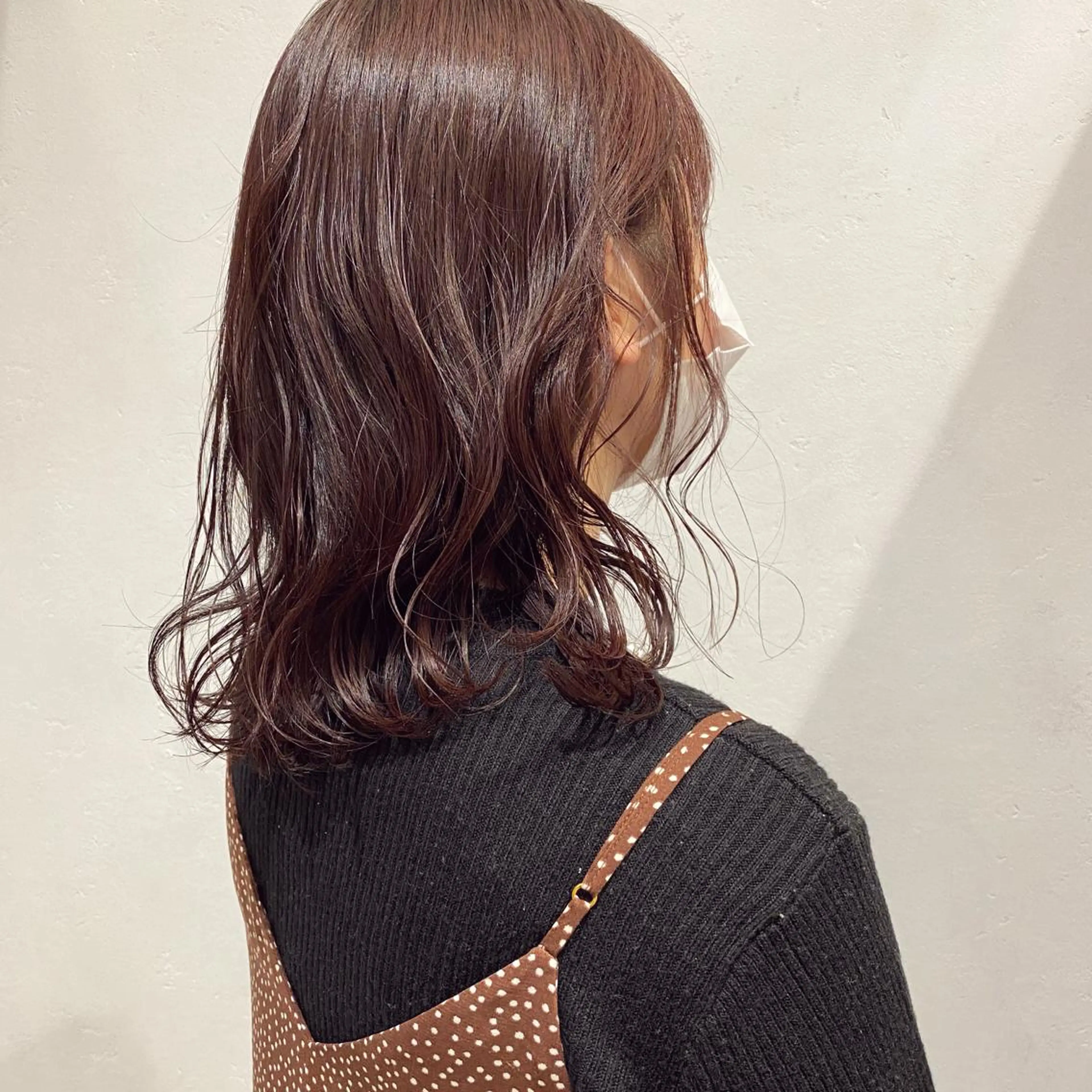 ミディアム カラー ブラウンカラー ピンクカラー ピンクブラウン ヘアカラー ボブ/salut町田 🧡kanaのヘアスタイル