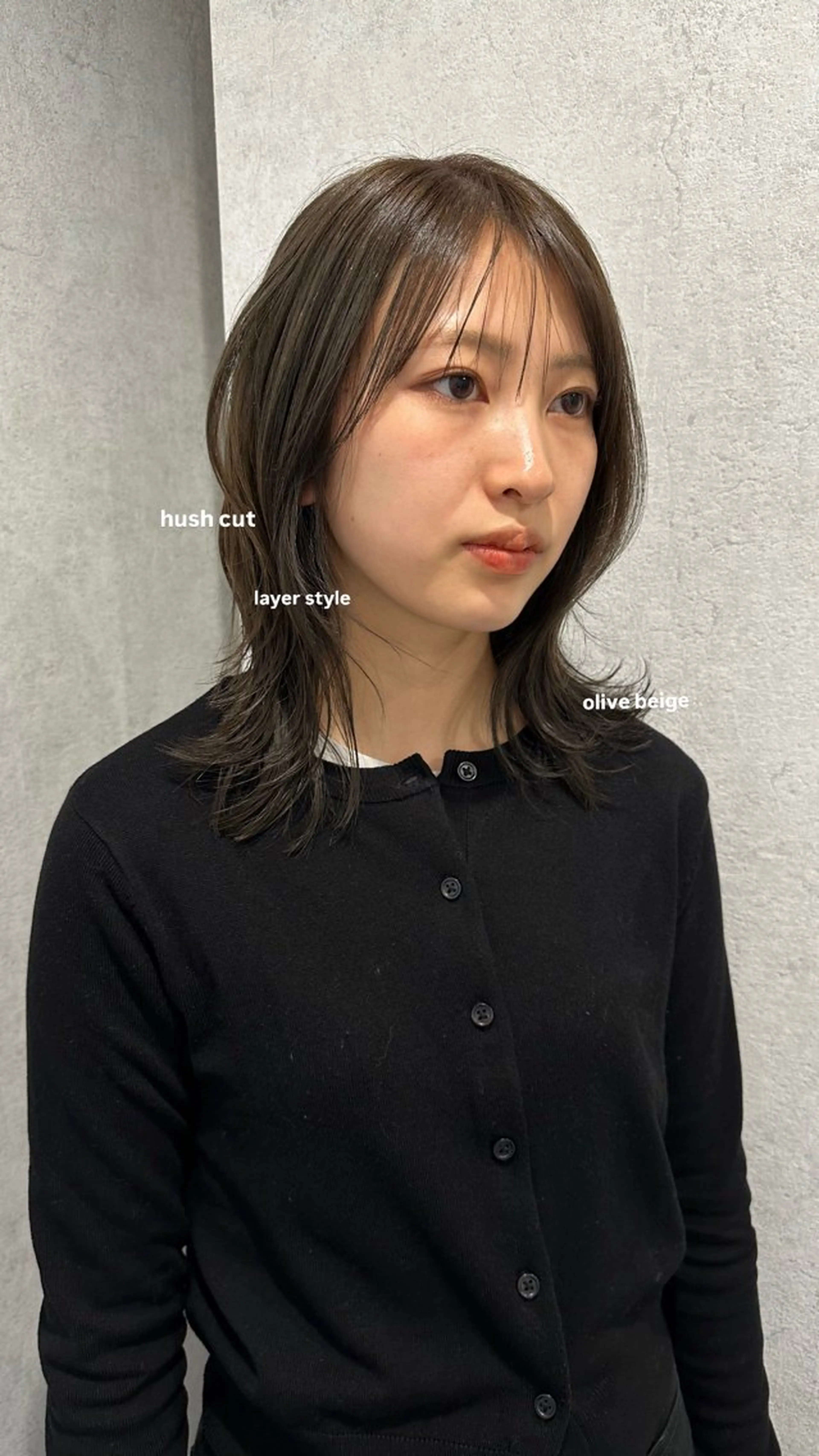 ミディアム カラー カット ヘアカラー トリートメント v-lab studio所属・韓国レイヤーカット/ 艶カラー/ noaのヘアスタイル